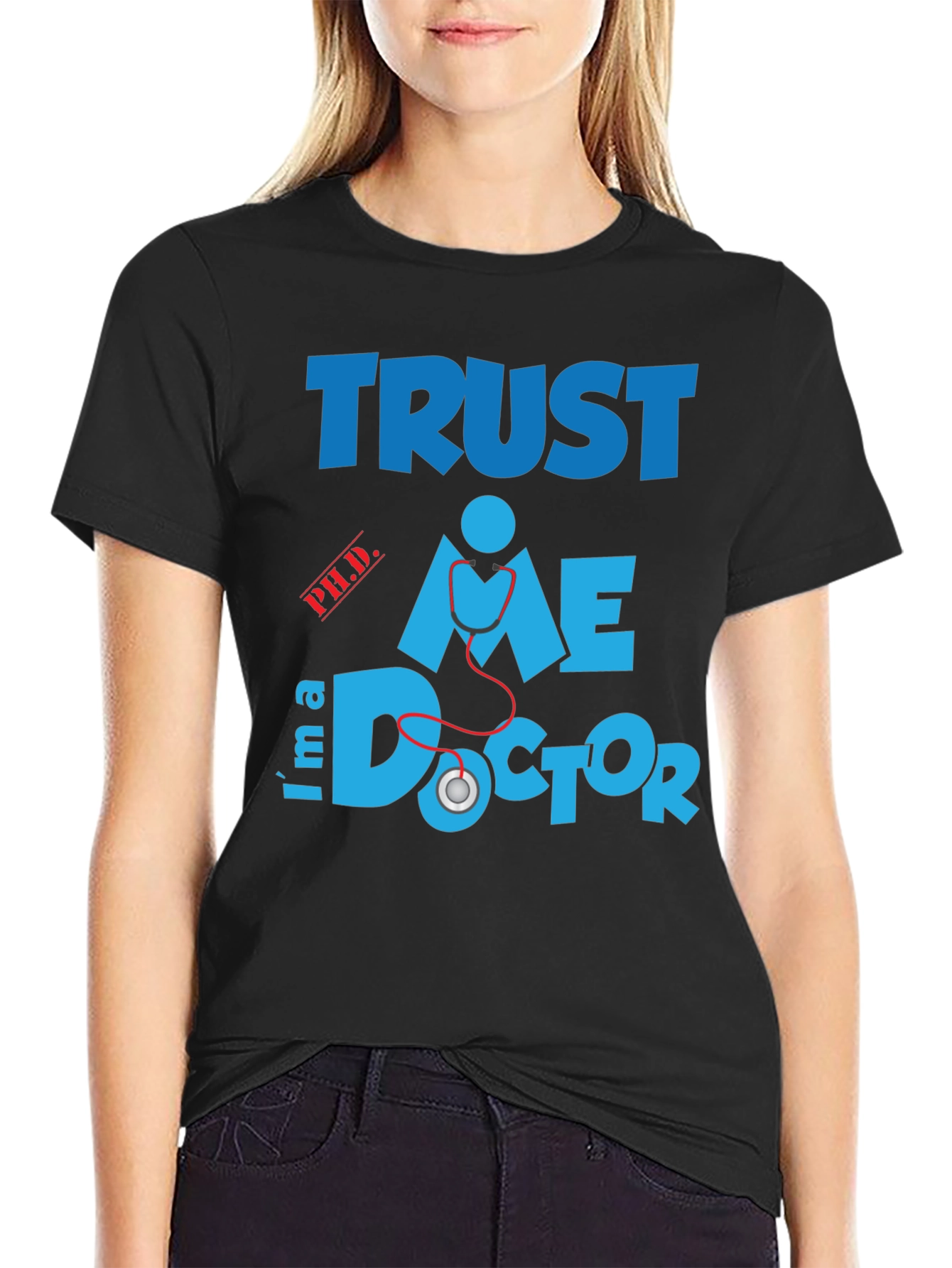 Black Trust Me Doctor T-Shirt view 2