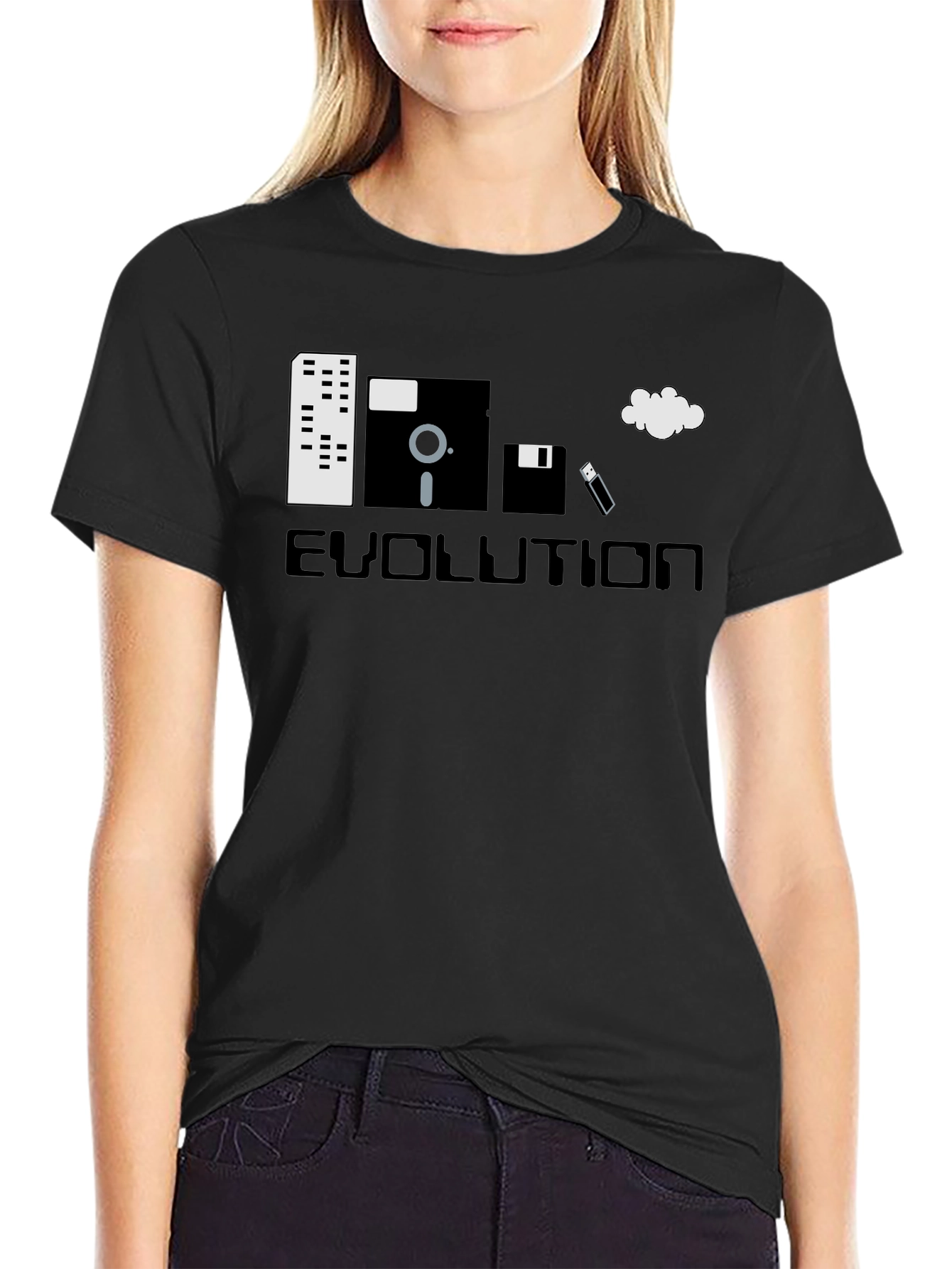 Black Evolution of Storage Black T-Shirt view 2