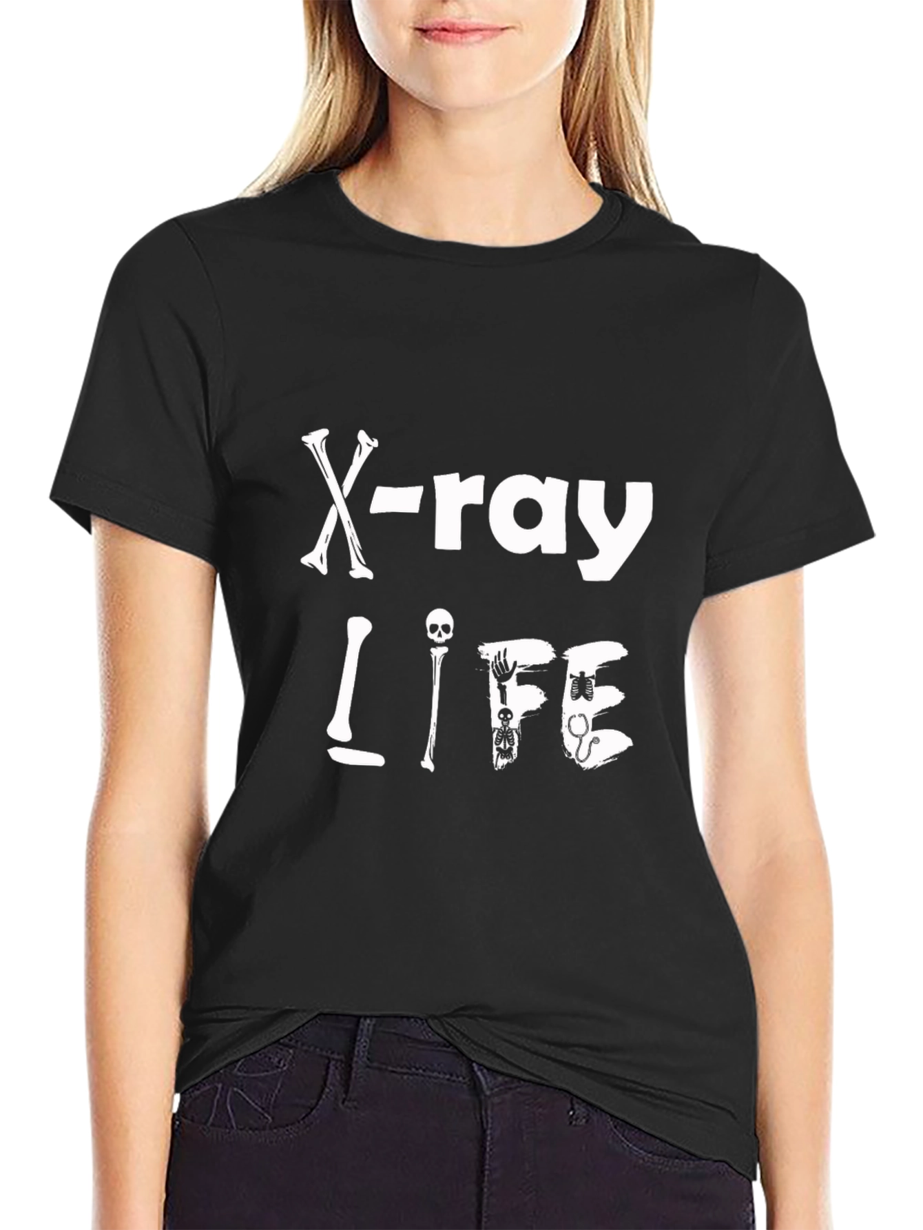 Black X-Ray Life Black Graphic Tee view 2