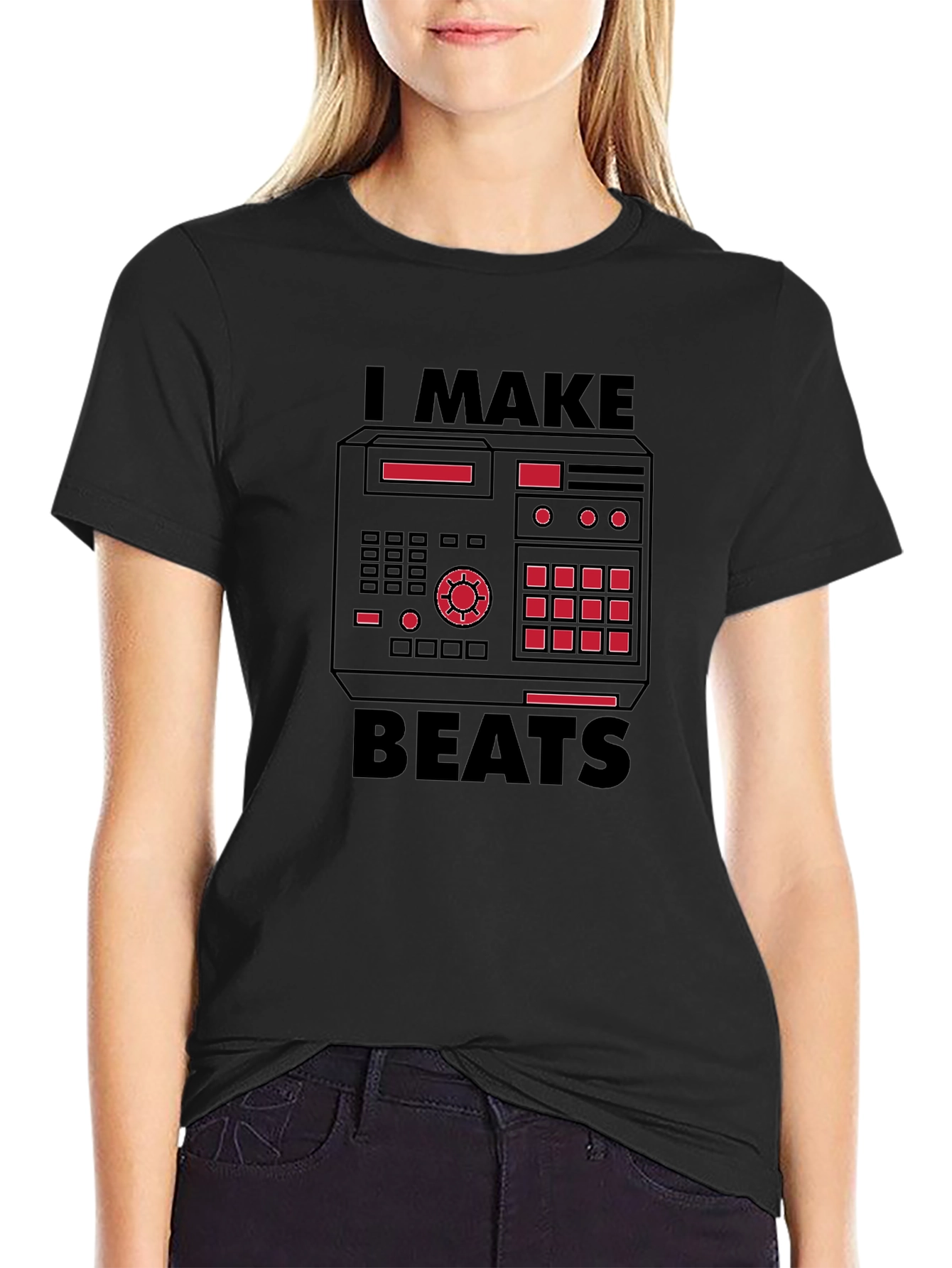 Black I Make Beats Graphic T-Shirt view 2