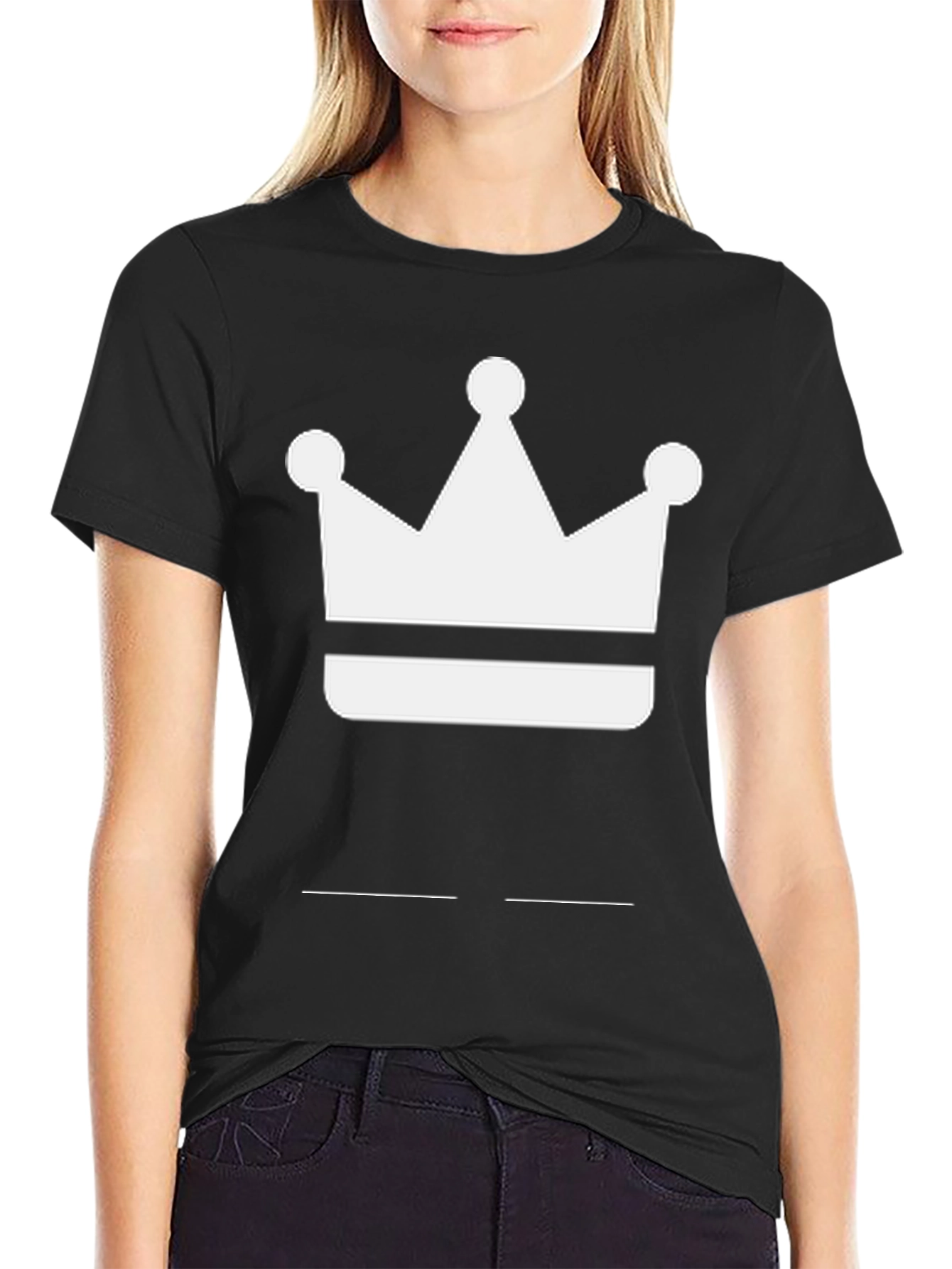 Black Crown Graphic Tee - Black Cotton Blend view 2