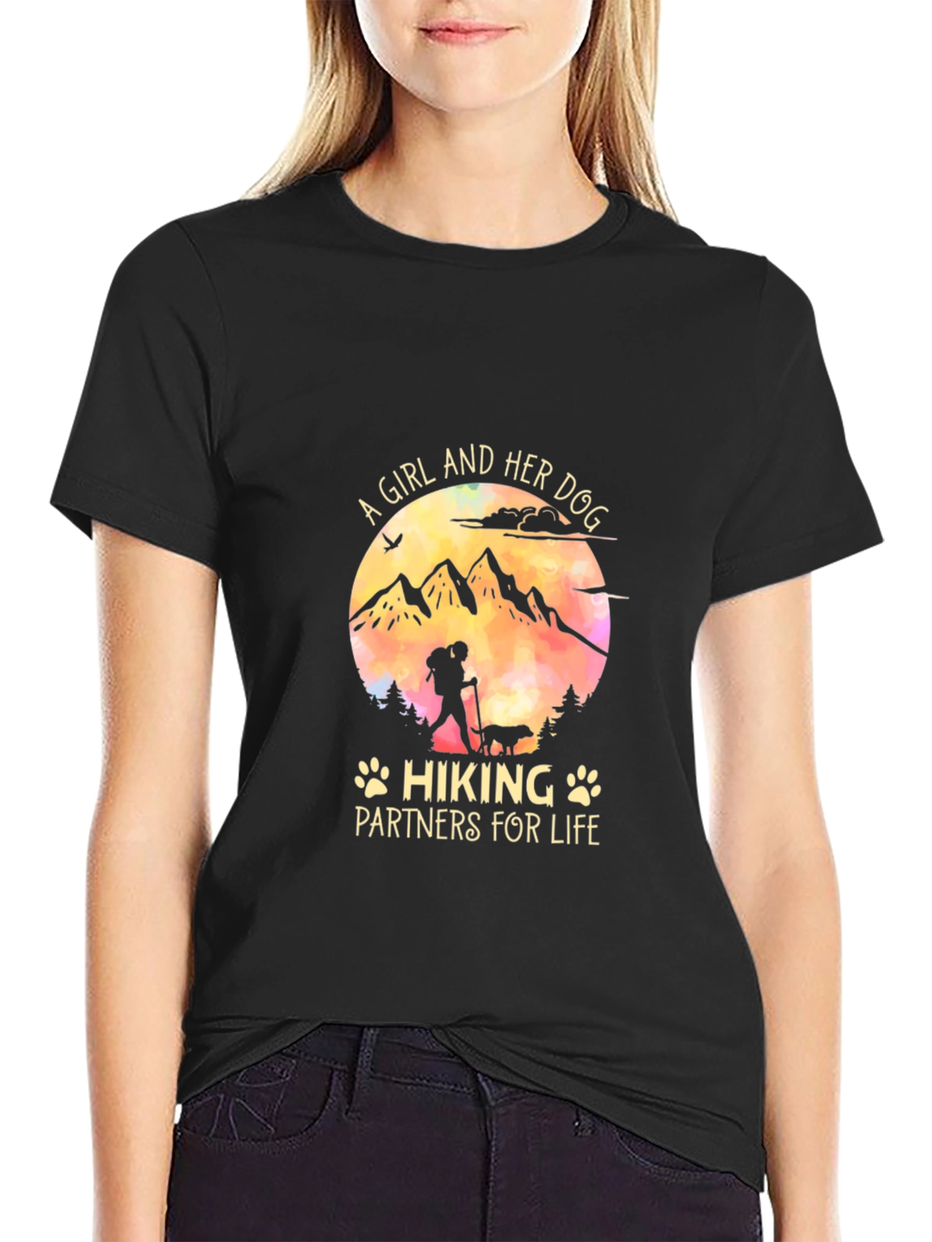 Black Hiking Partners Graphic Tee - Black view 2