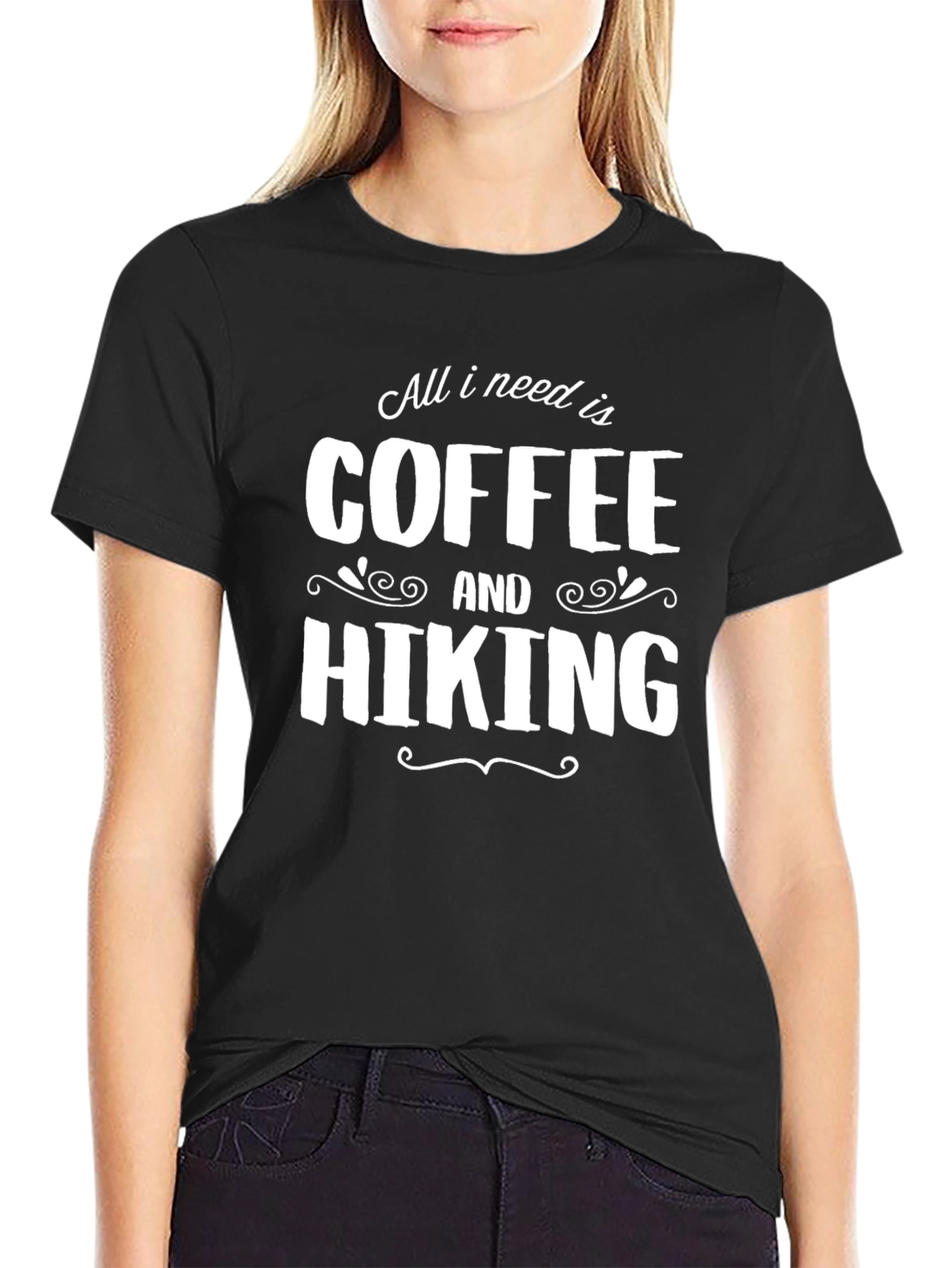 Black Coffee and Hiking T-Shirt - All I Need Is Tee view 2