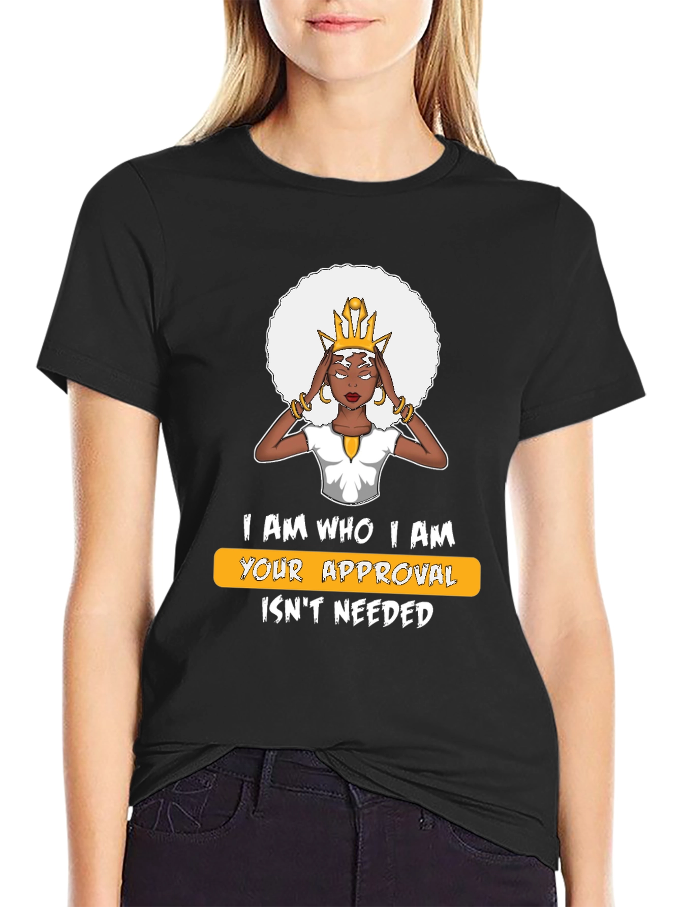 Black Empowered Woman Graphic T-Shirt view 2