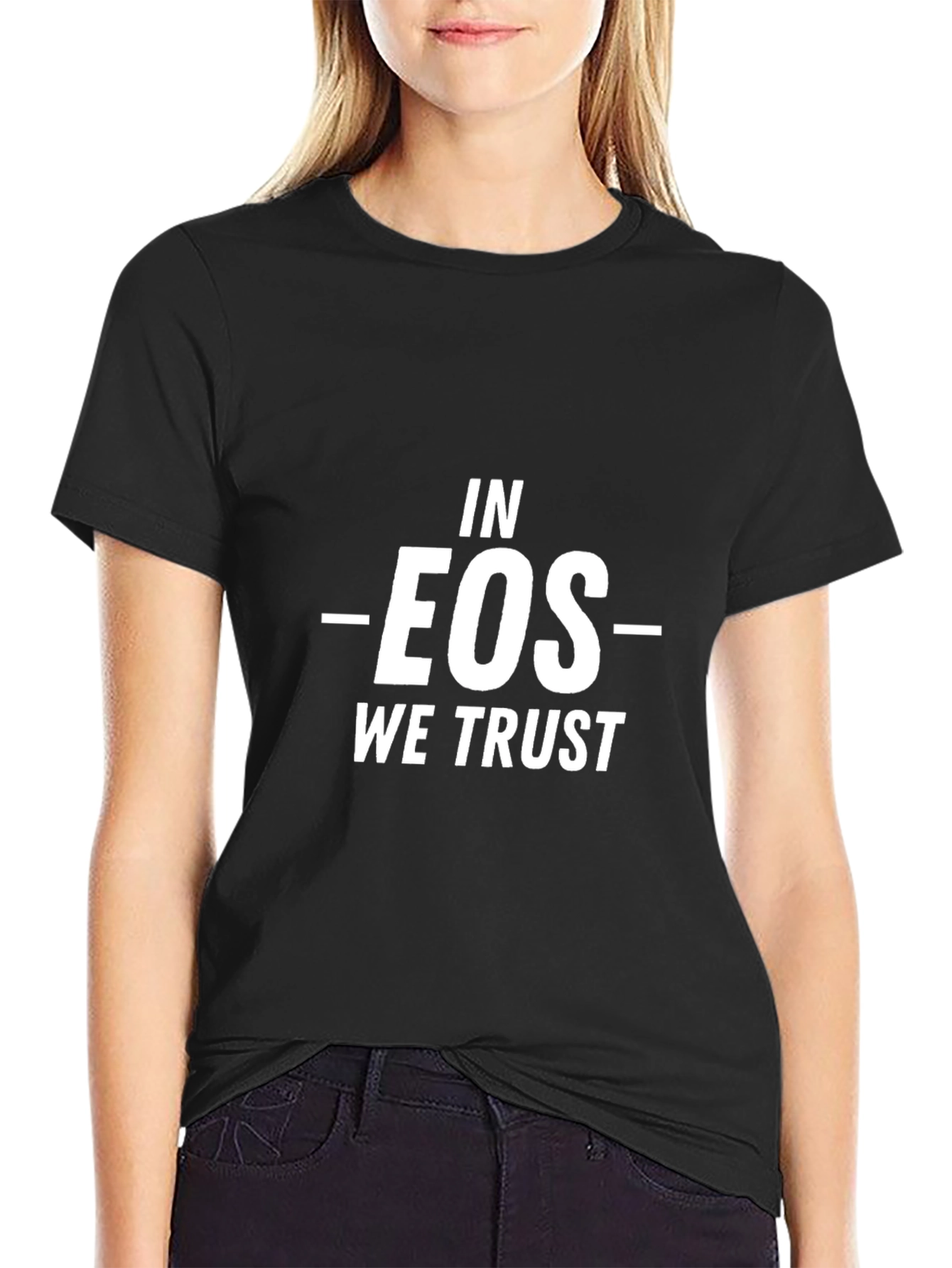 Black In EOS We Trust Graphic T-Shirt - Soft Cotton Blend view 2