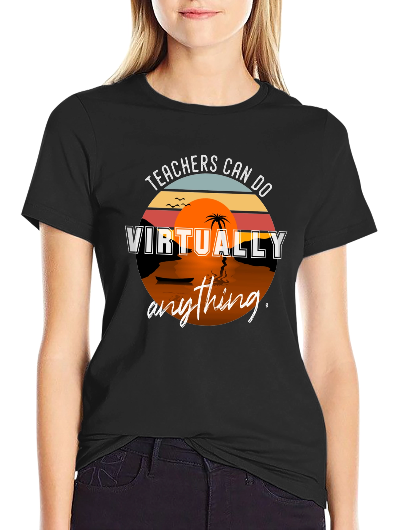 Black Teachers Can Do Virtually Anything T-Shirt view 2