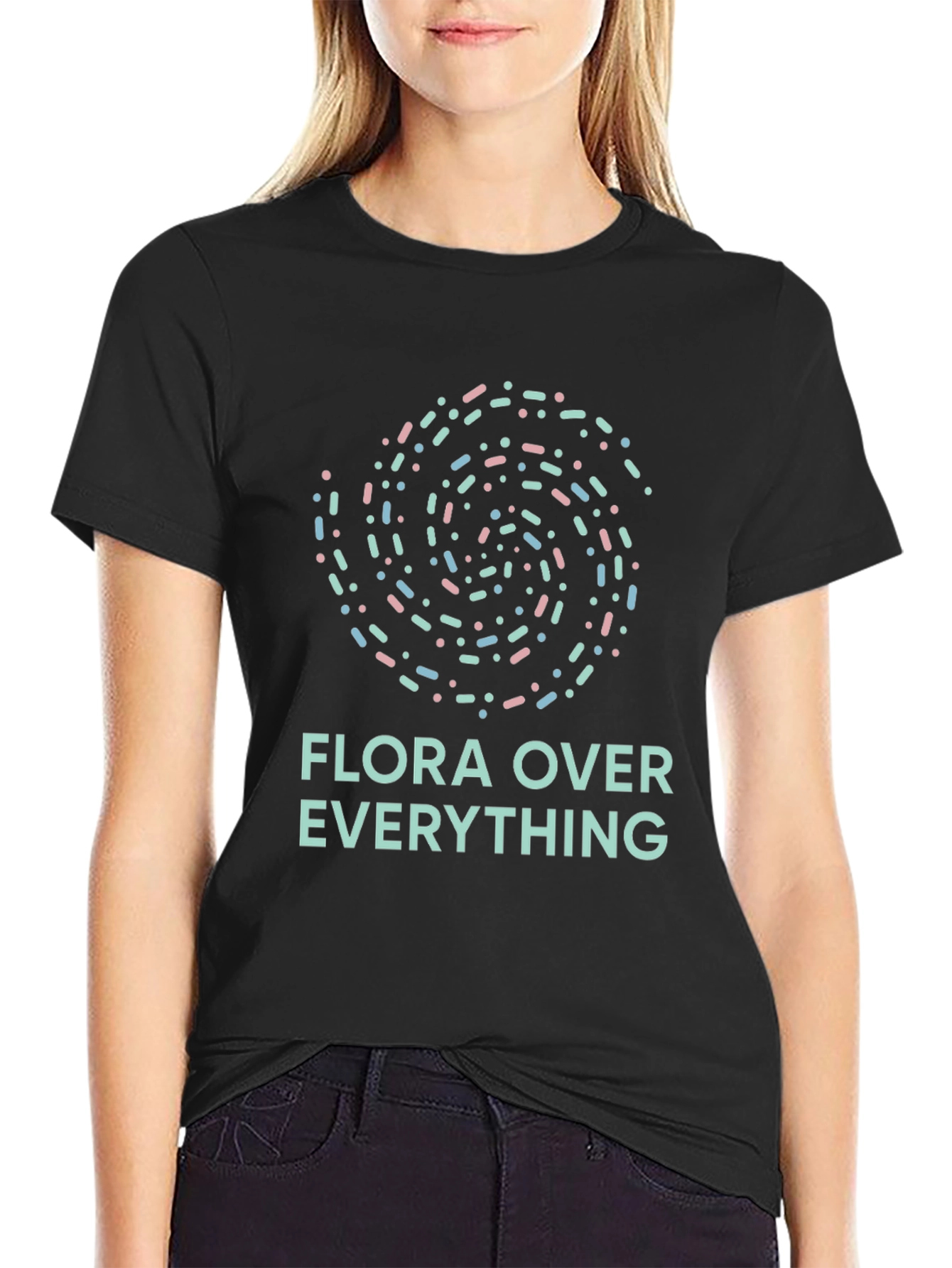 Black Flora Over Everything Black Graphic Tee view 2