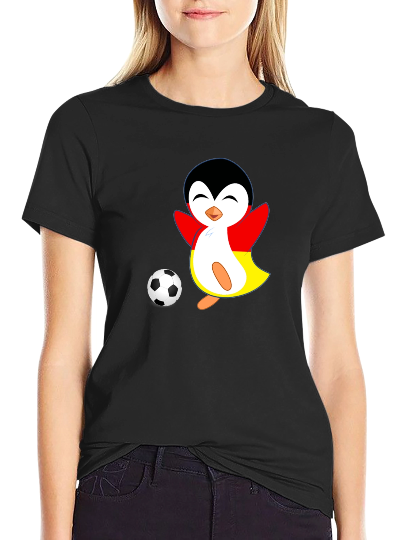 Soccer Penguin Graphic Tee - Black - 2