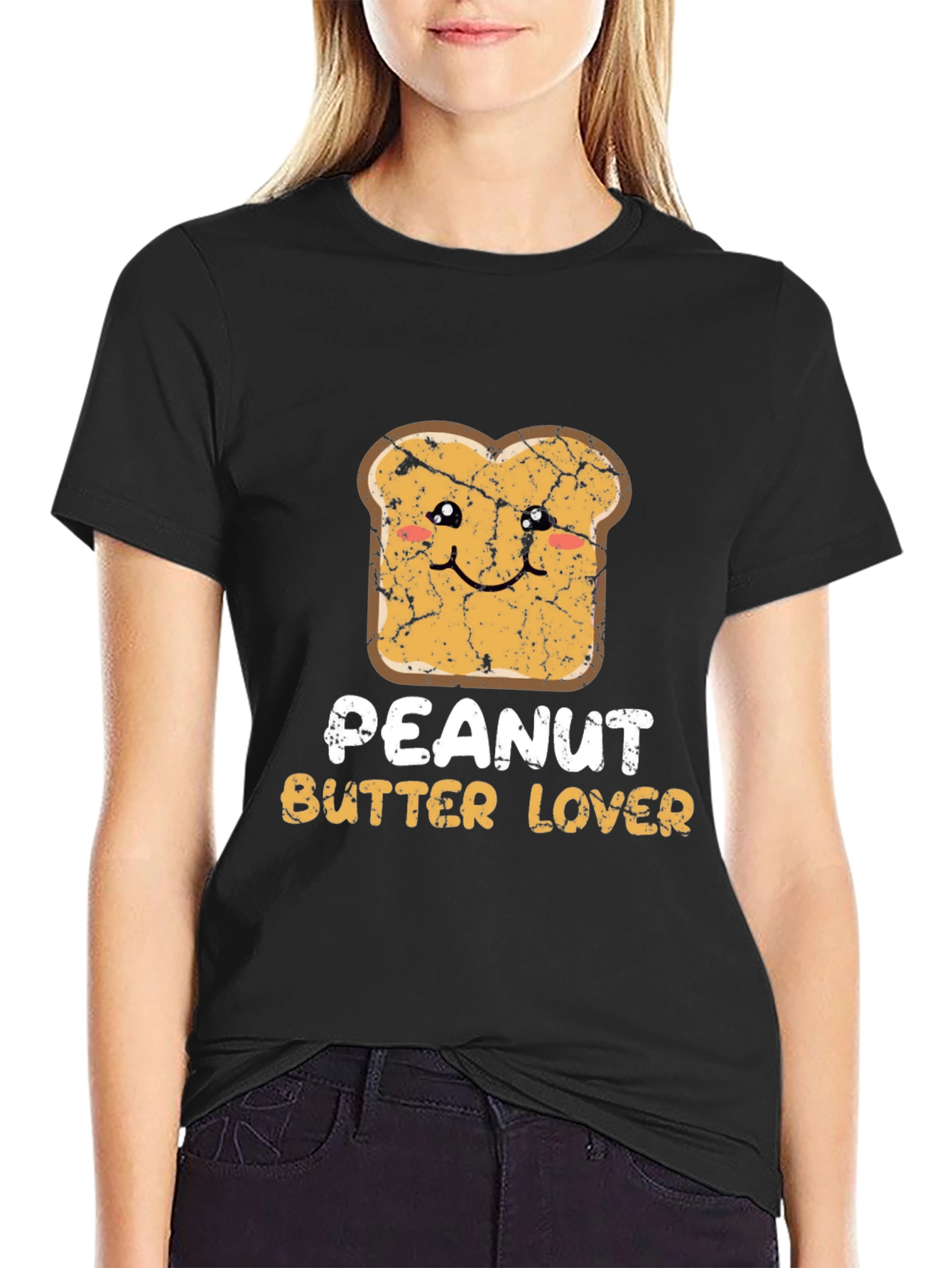 Peanut Butter Lover Graphic Tee - Black Cotton - 2