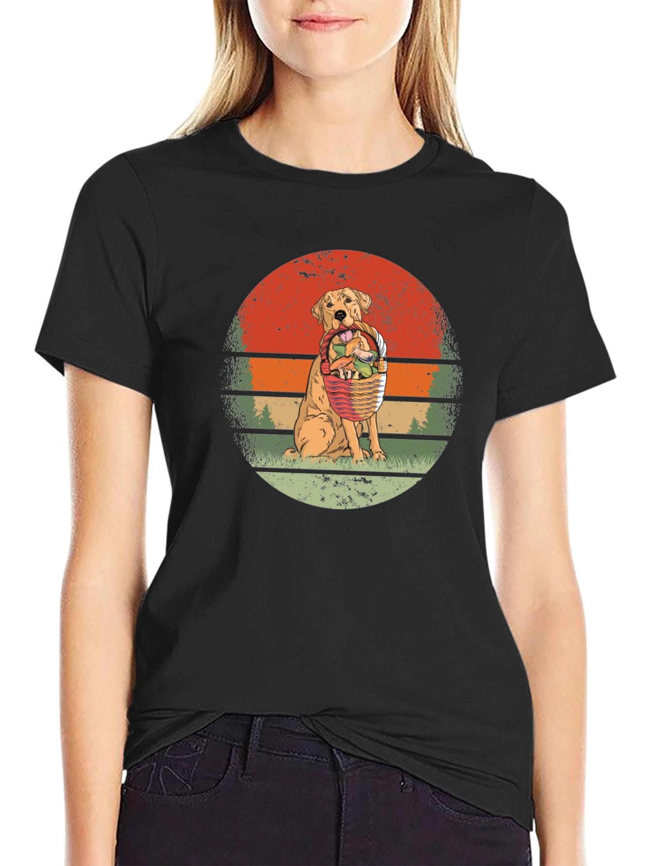 Dog Easter Basket Graphic T-Shirt - 2