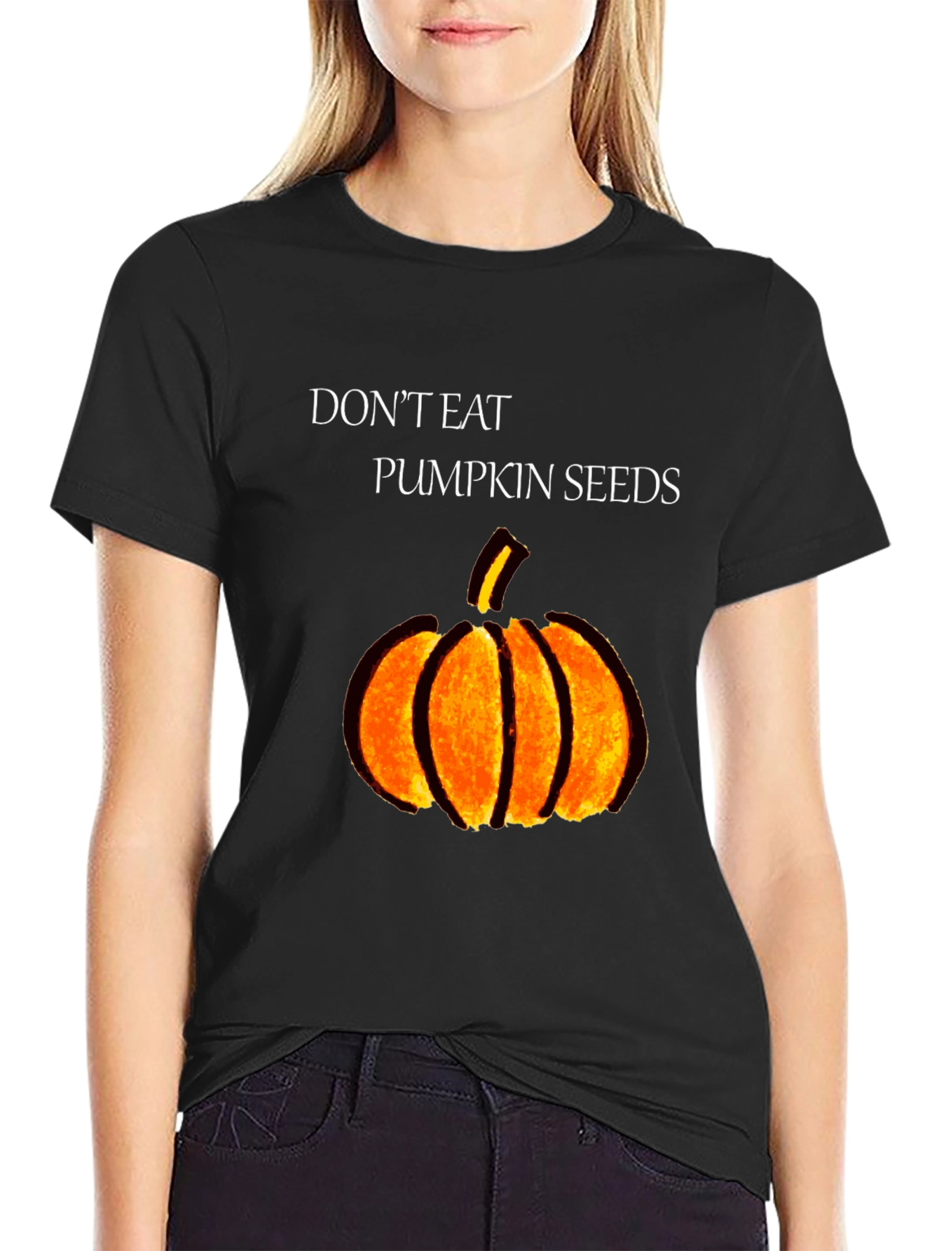Black Don't Eat Pumpkin Seeds Graphic Tee view 2