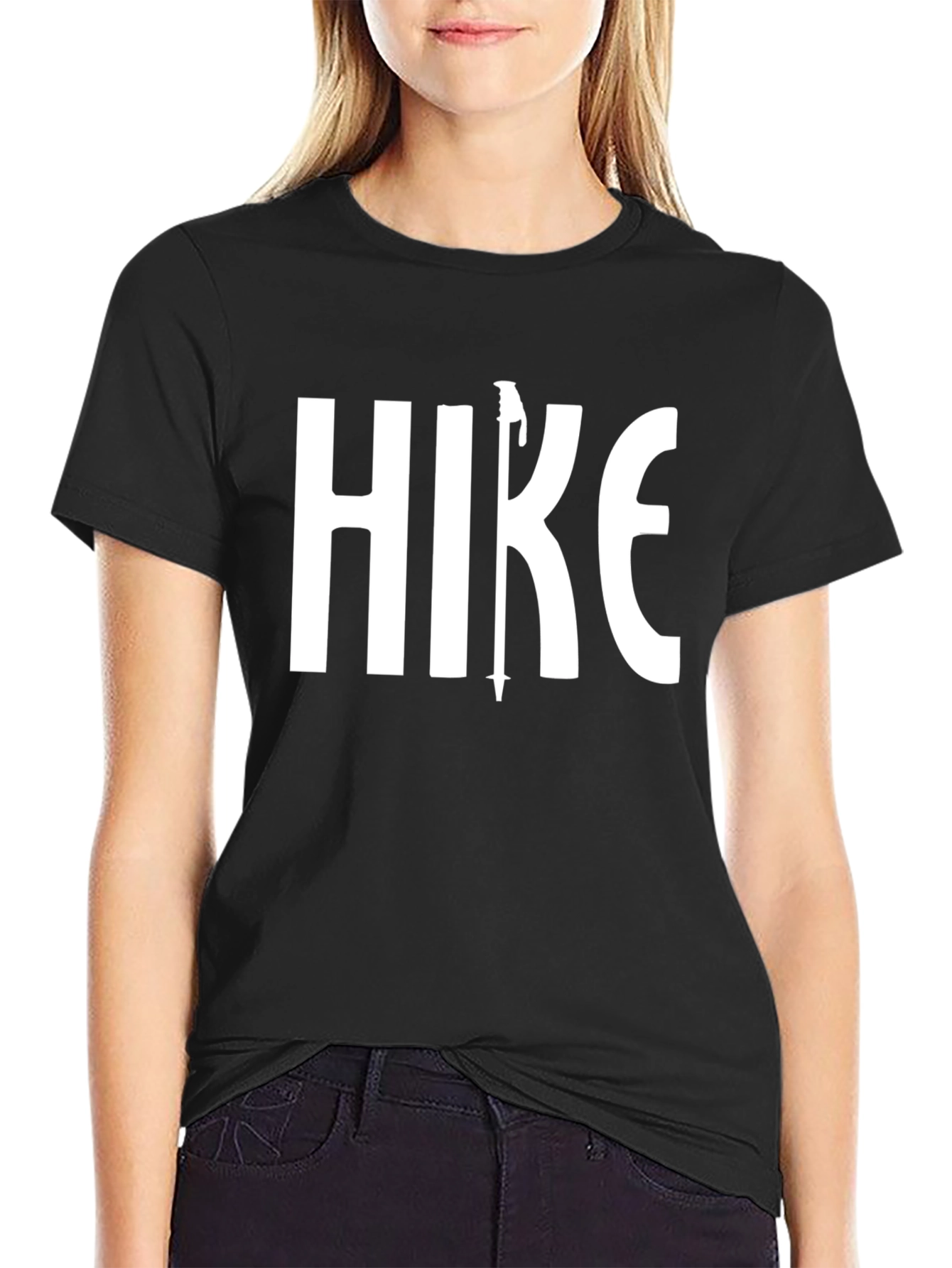 Black Hike Graphic Tee - Adventure T-Shirt view 2