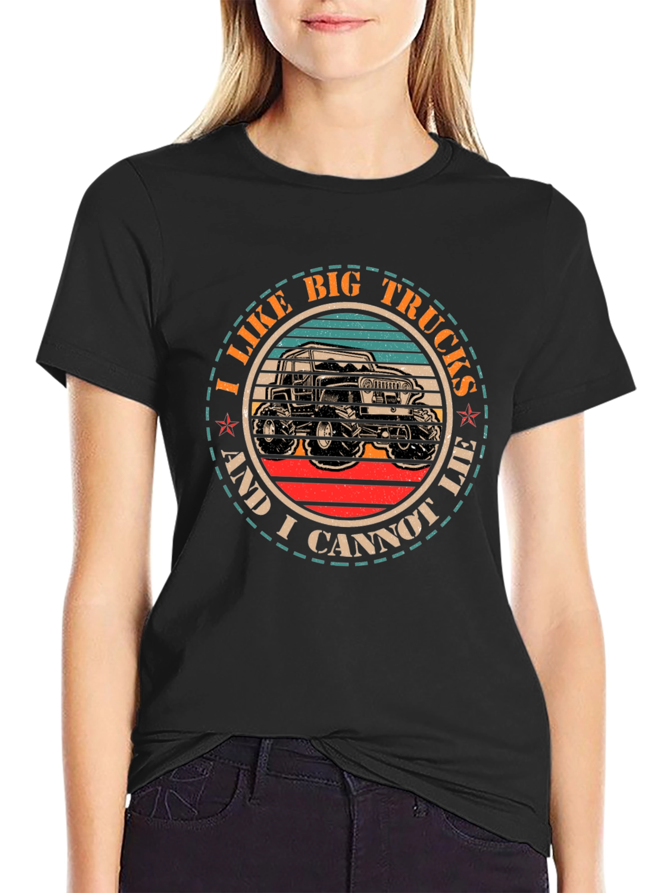Black I Like Big Trucks T-Shirt view 2