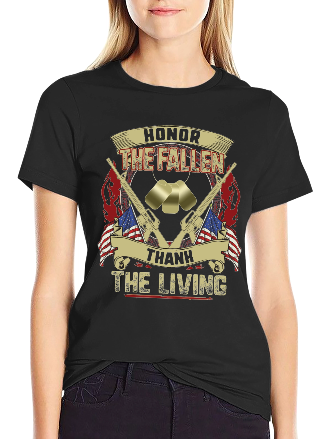 Honor The Fallen T-Shirt - Patriotic Memorial Design - 2