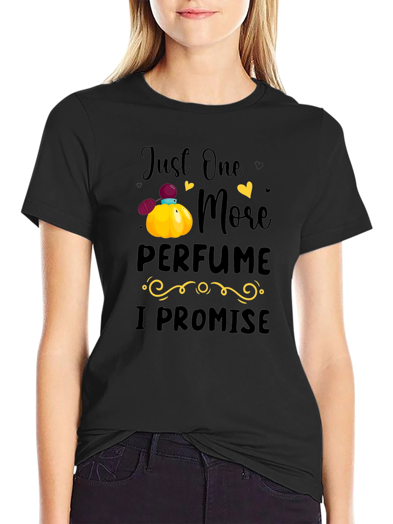 Black Just One More Perfume T-Shirt view 2