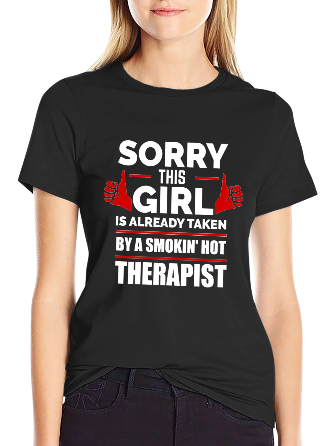 Black Sorry This Girl Is Already Taken T-Shirt view 2