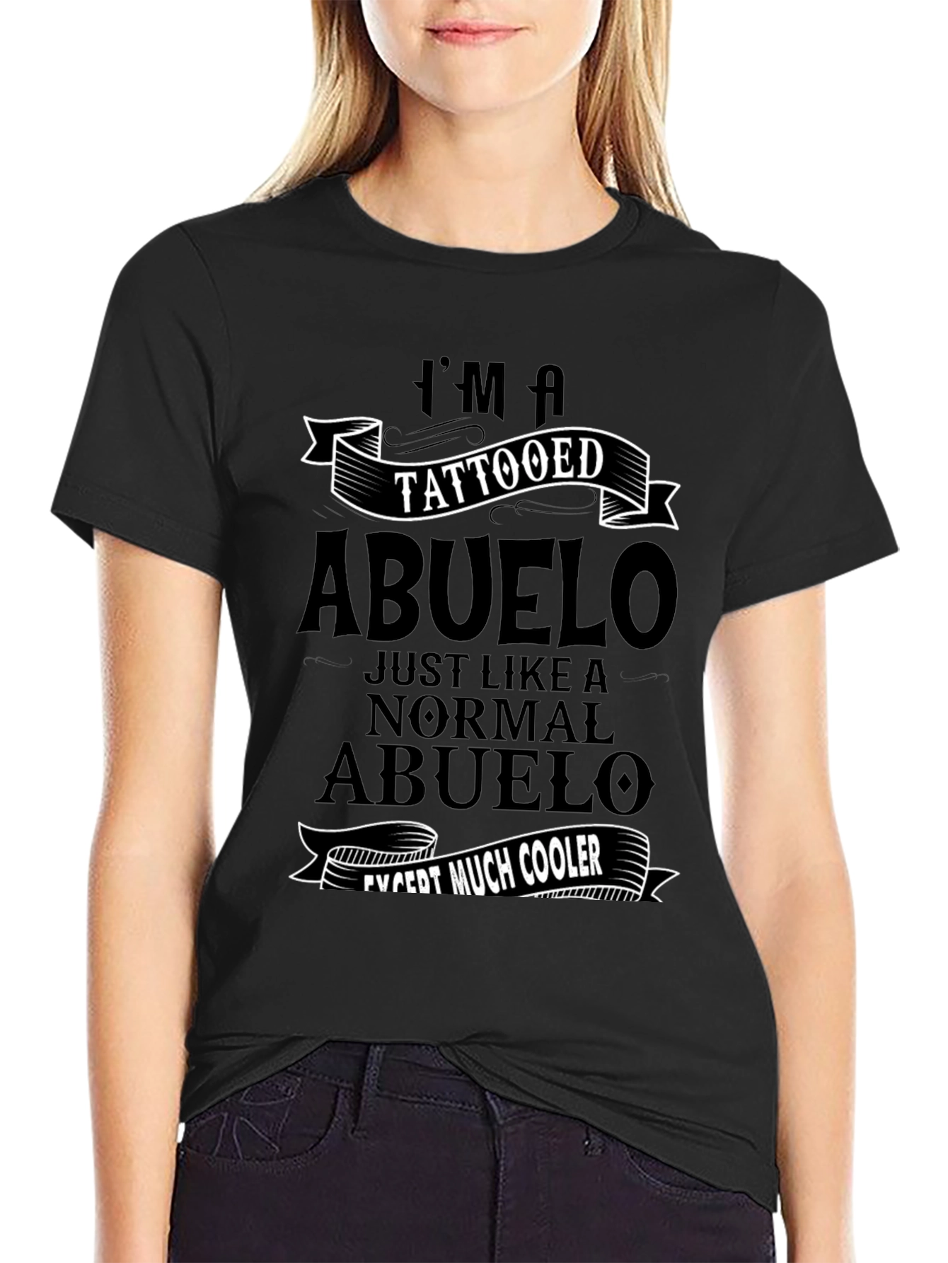 Black Tattooed Abuelo Graphic Tee view 2