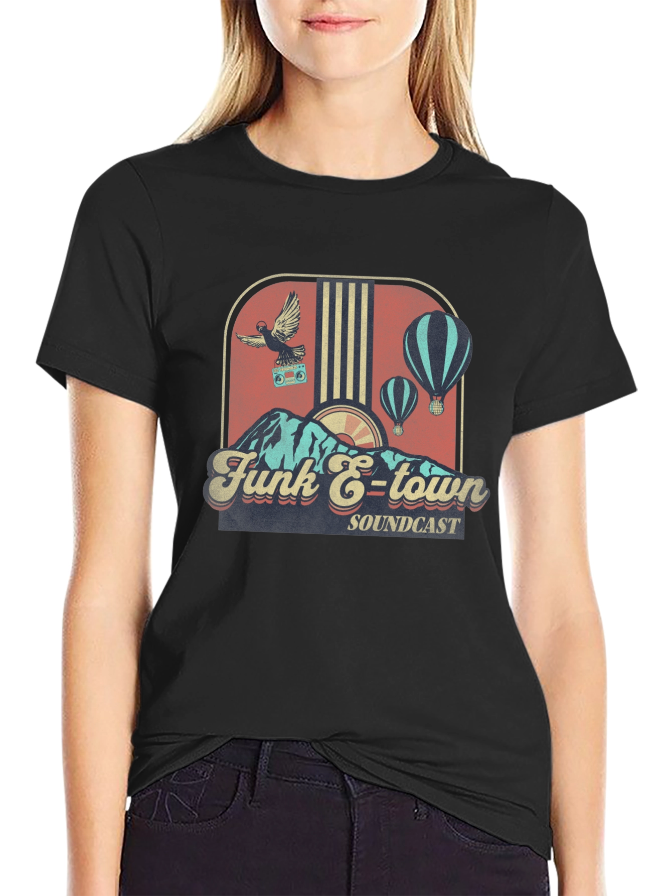 Black Funk E-Town Soundcast Graphic T-Shirt view 2