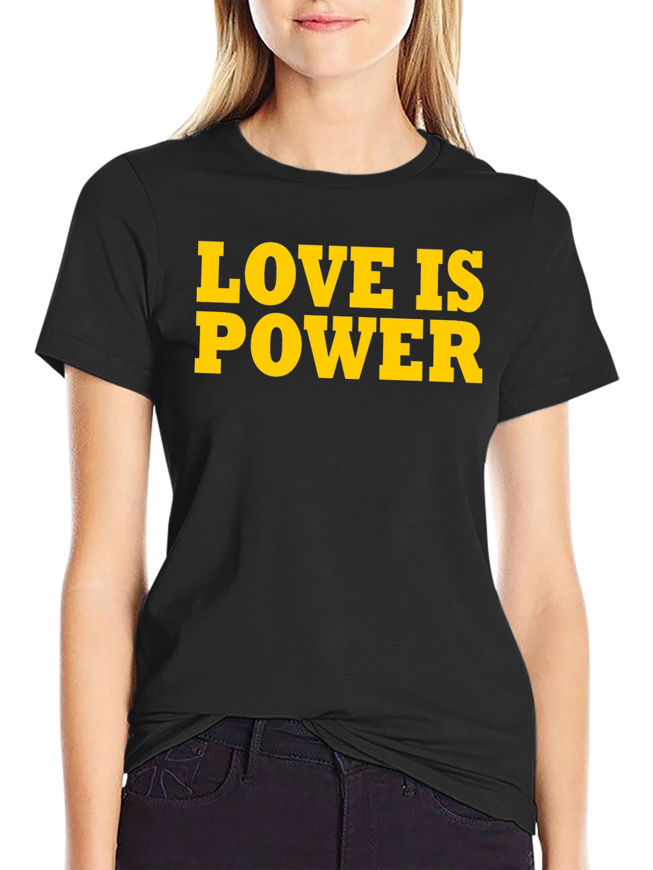 Black Love Is Power T-Shirt - Bold Statement Tee view 2