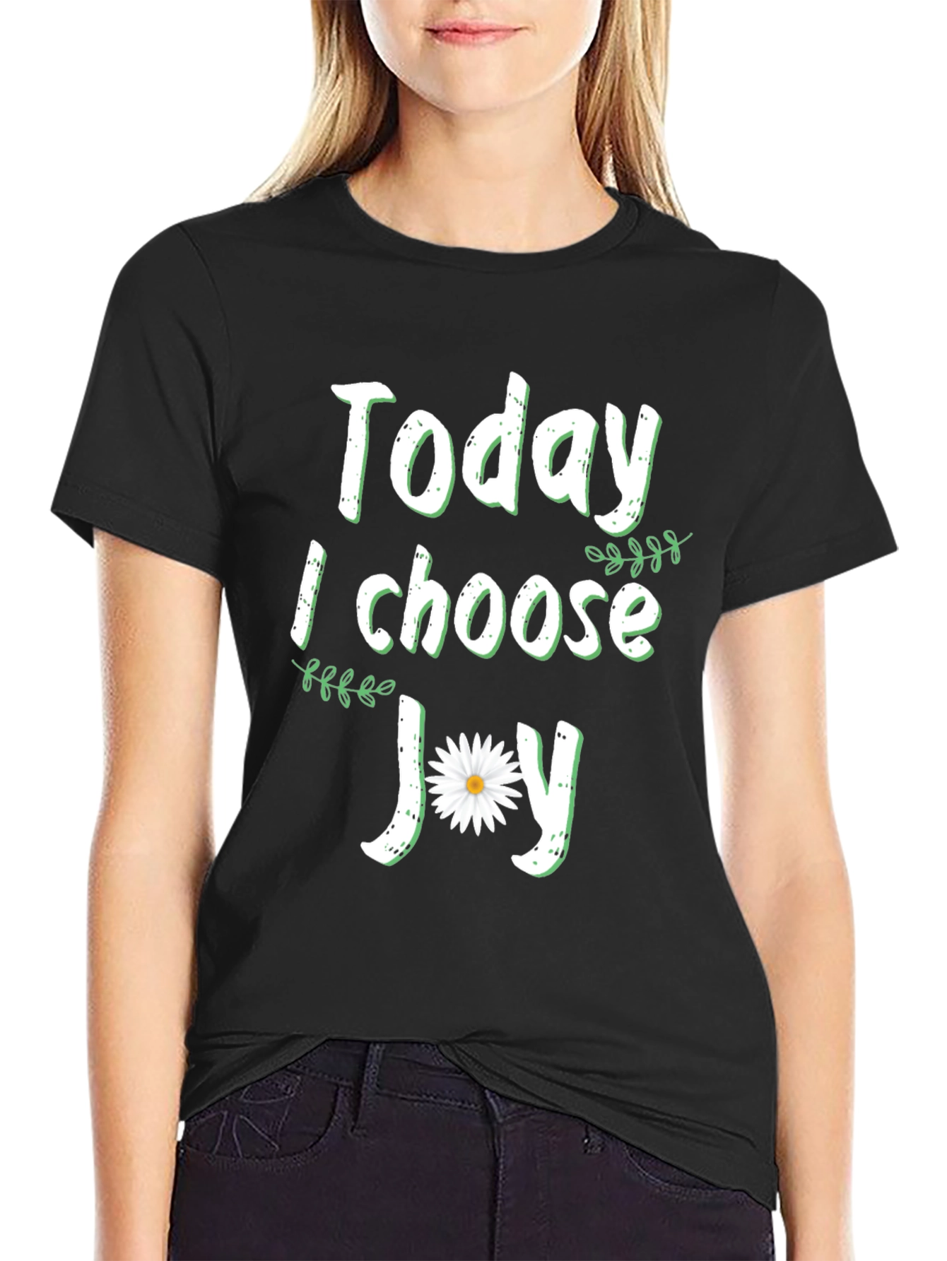 Black Today I Choose Joy Graphic T-Shirt view 2