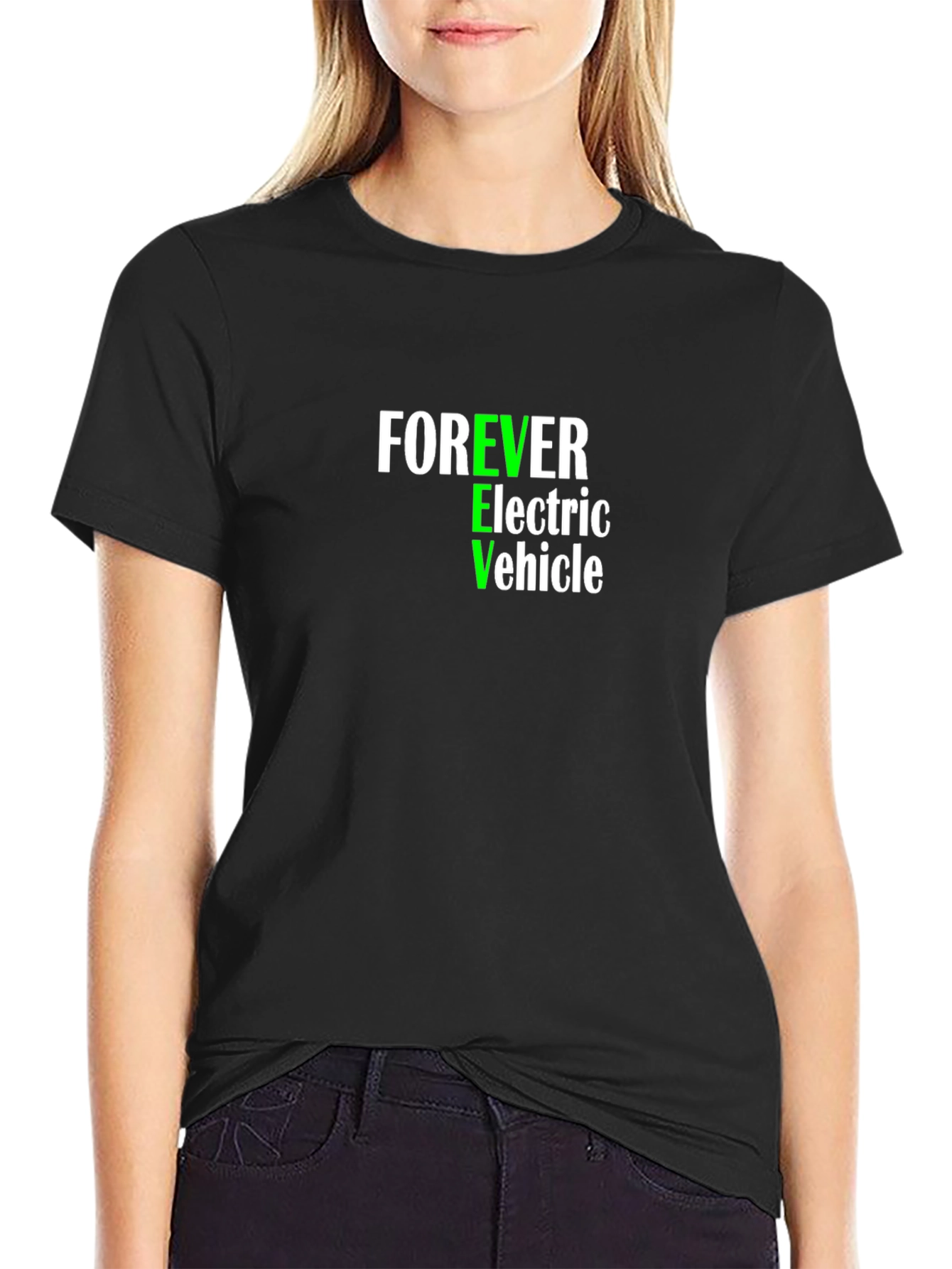 Black Forever Electric Vehicle T-Shirt - Eco-Friendly Fashion view 2