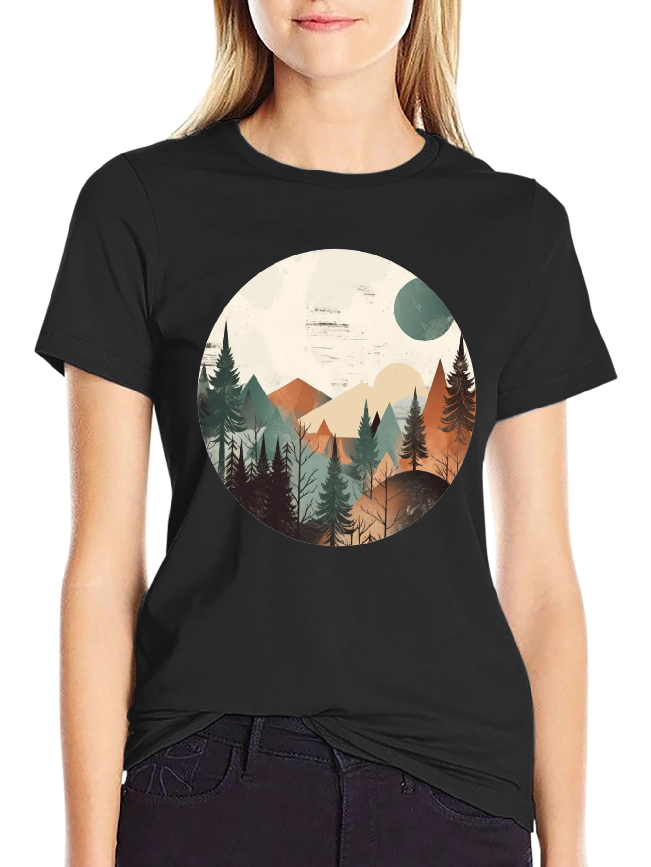 Black Mountainscape Graphic Tee - Unisex Comfort view 2