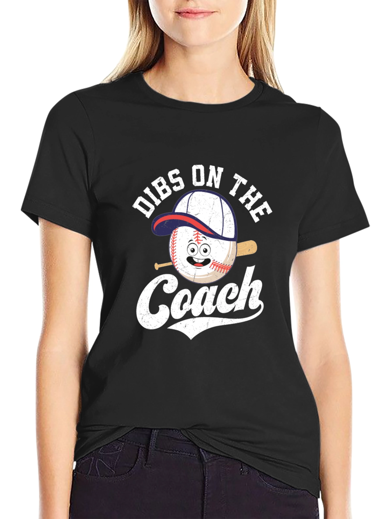 Black Dibs On The Coach Baseball T-Shirt view 2
