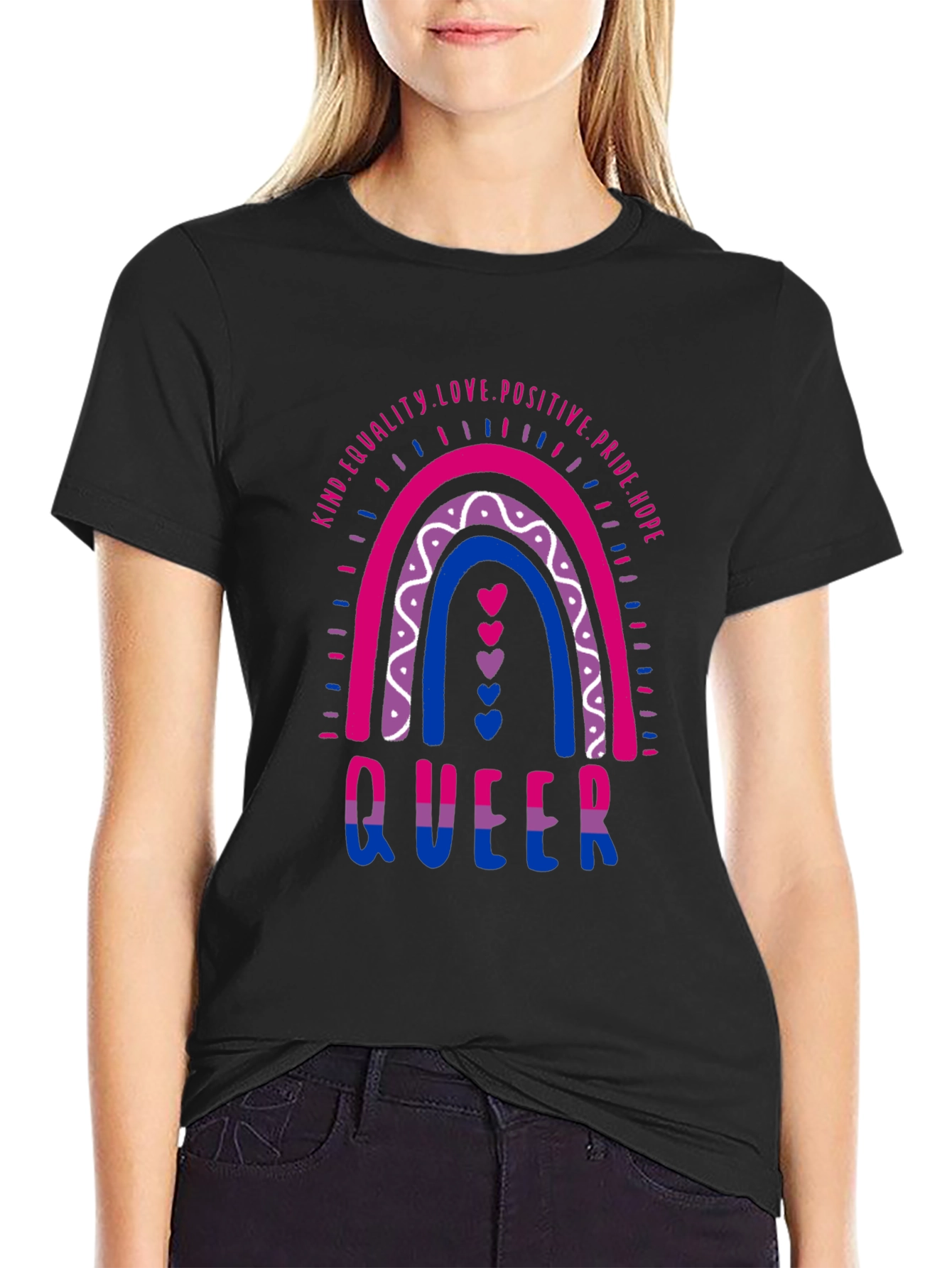 Black Bisexual Pride Queer T-Shirt view 2