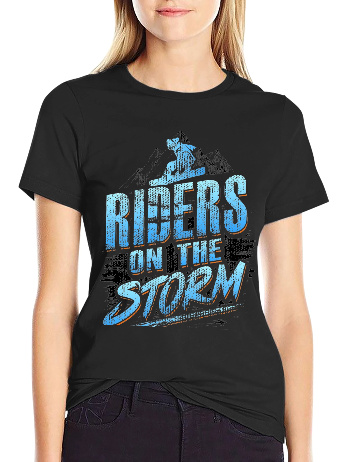 Black Riders on the Storm Black Graphic Tee view 2
