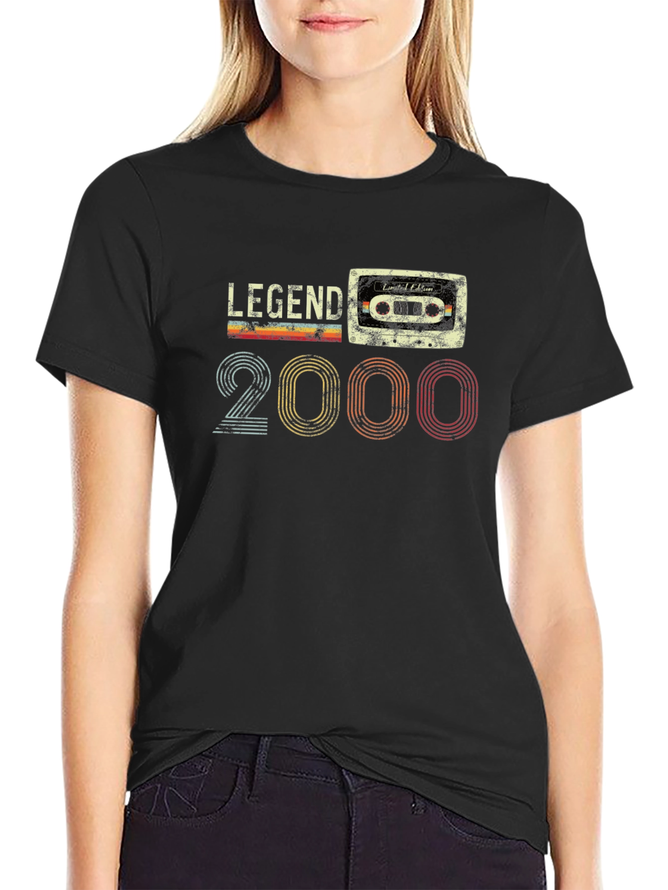 Black Legend 2000 Cassette Tape Graphic Tee - Black view 2
