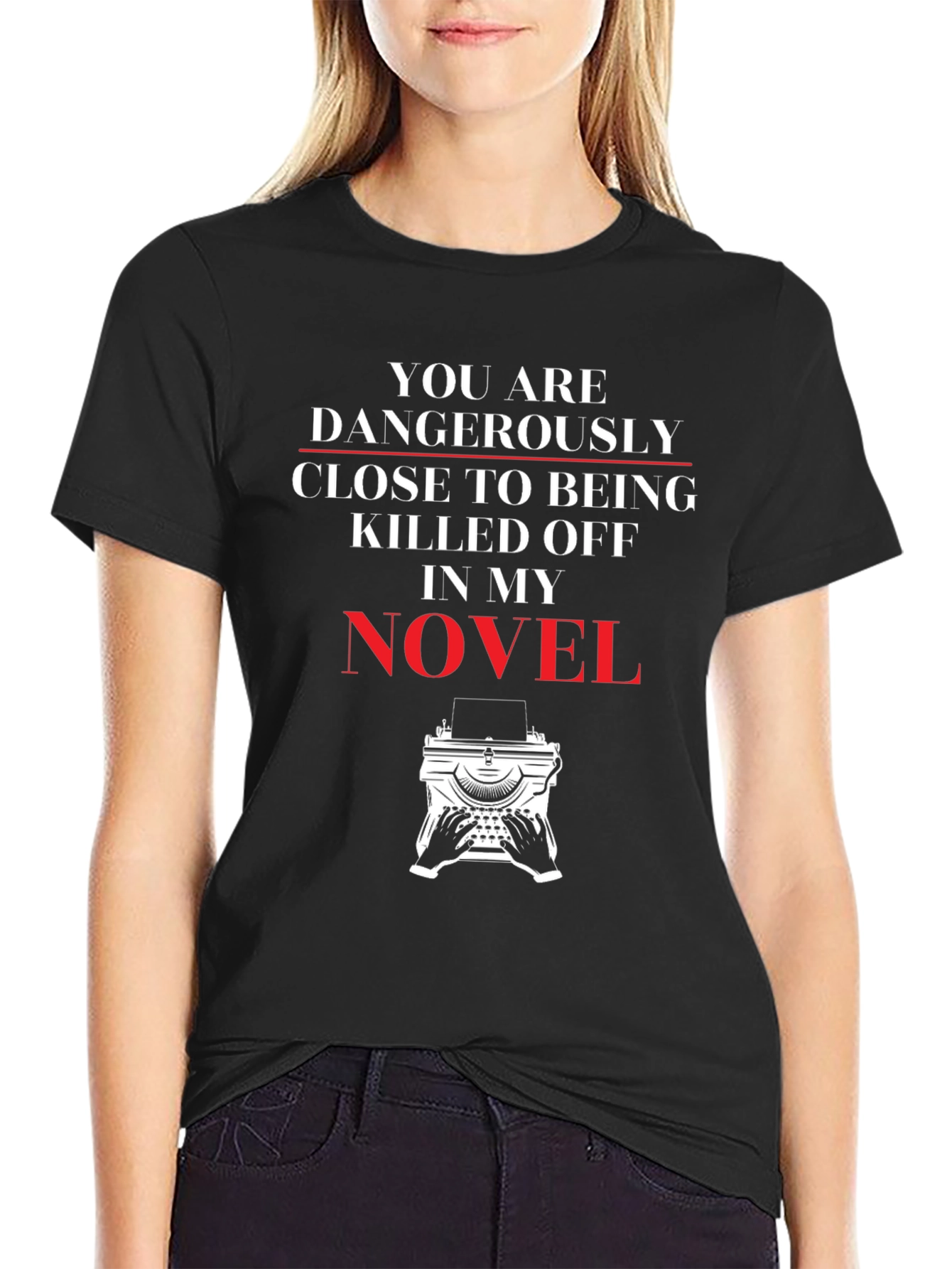 Black Dangerously Close to Being Killed Off Novel T-Shirt view 2
