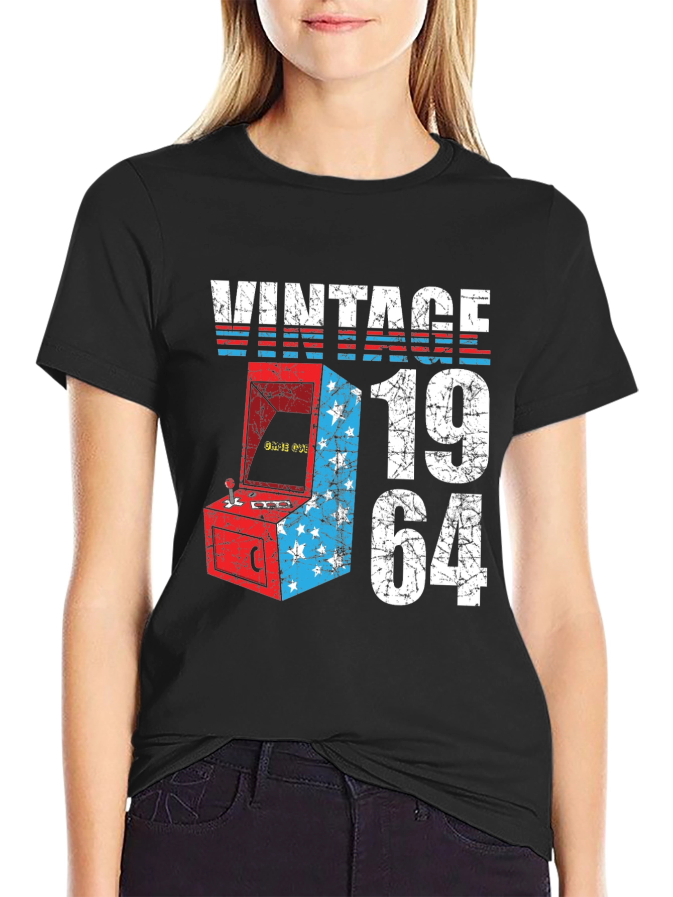 Black Vintage 1964 Arcade T-Shirt view 2