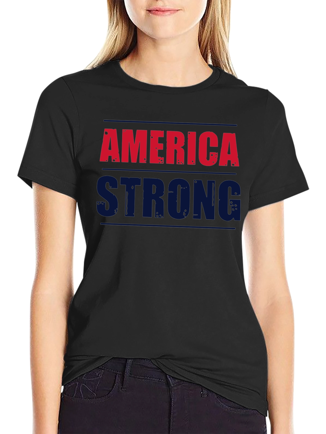 Black America Strong Graphic T-Shirt view 2