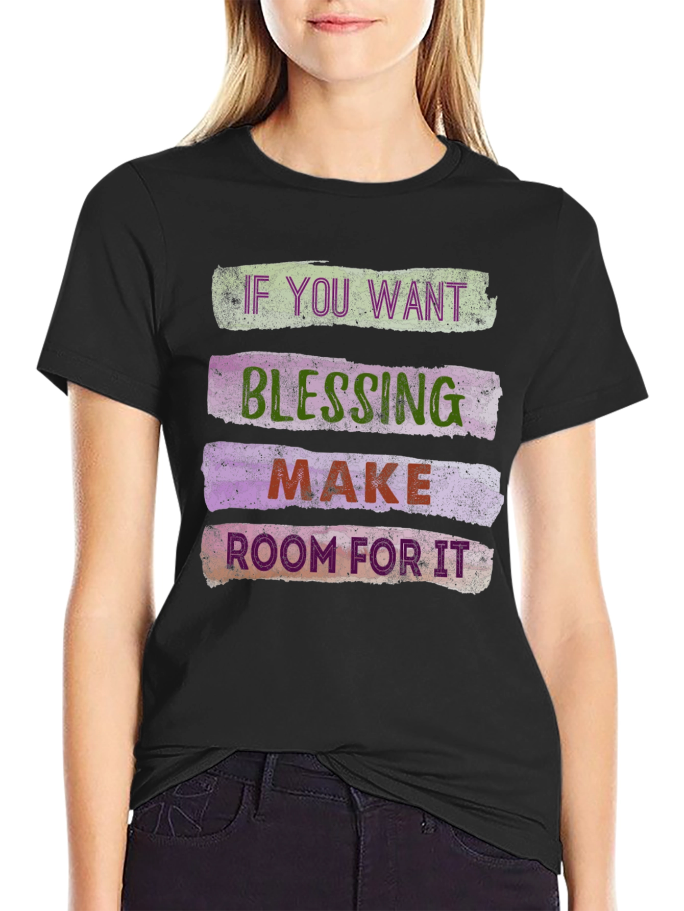 Black Blessing Graphic Tee - Make Room For It Shirt view 2