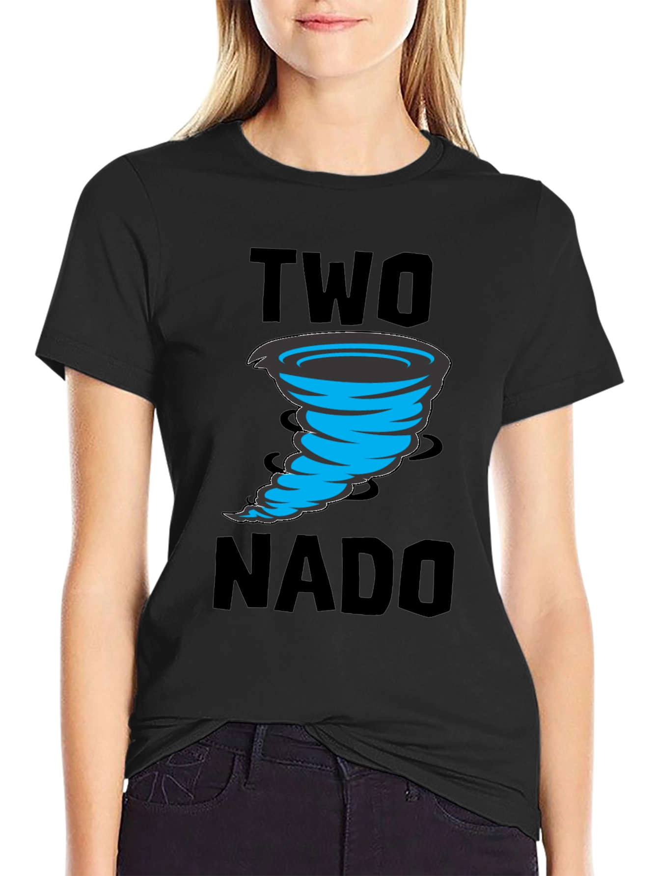Black Two-nado Graphic T-Shirt view 2