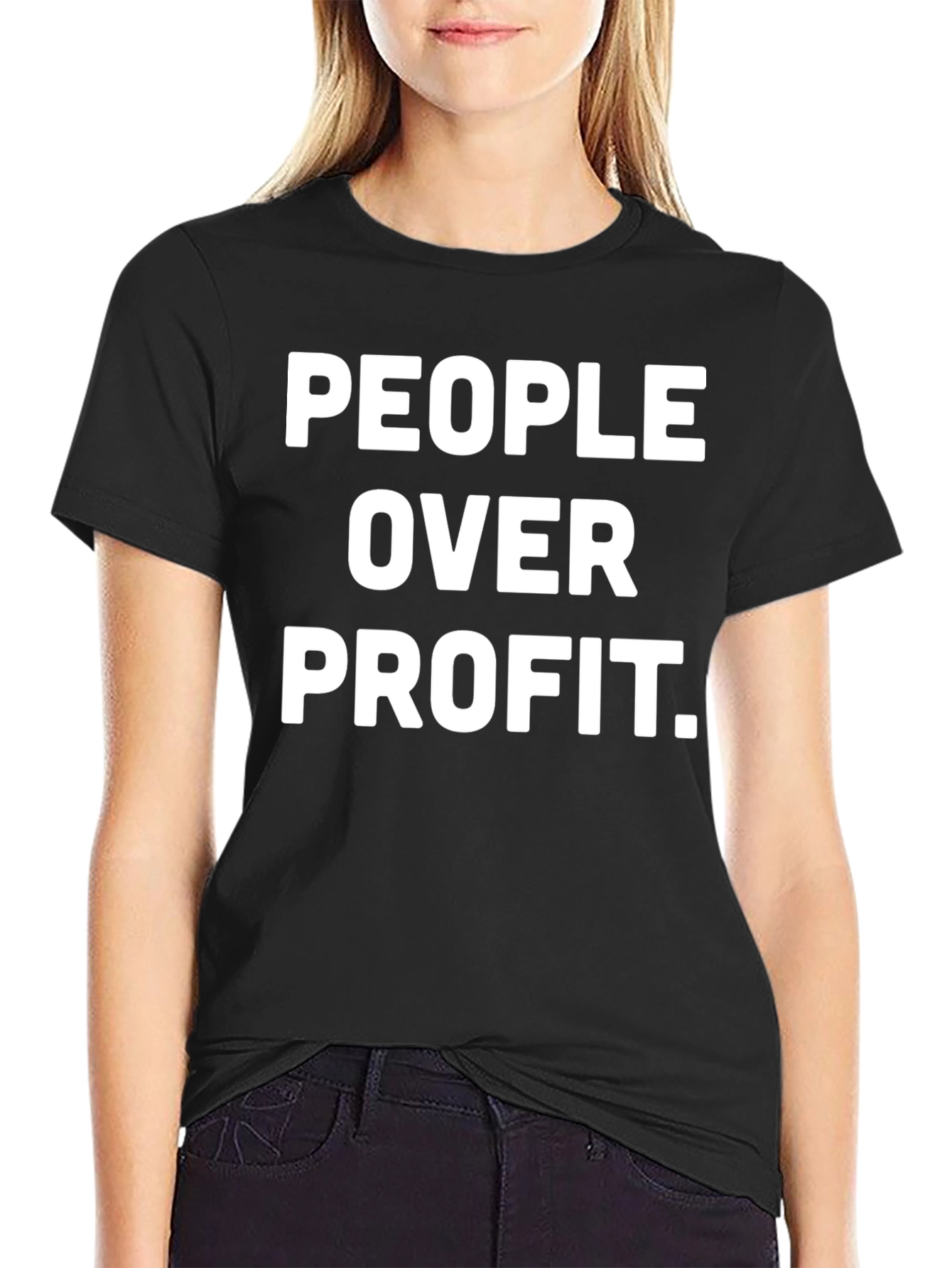 Black People Over Profit Graphic Tee view 2