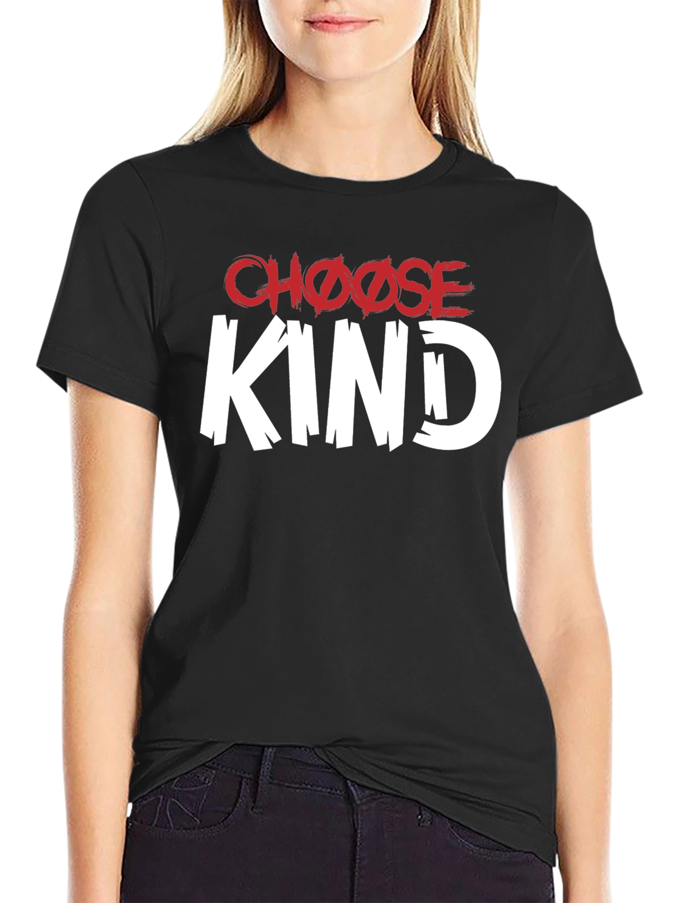 Black Choose Kind T-Shirt - Inspirational Tee view 2