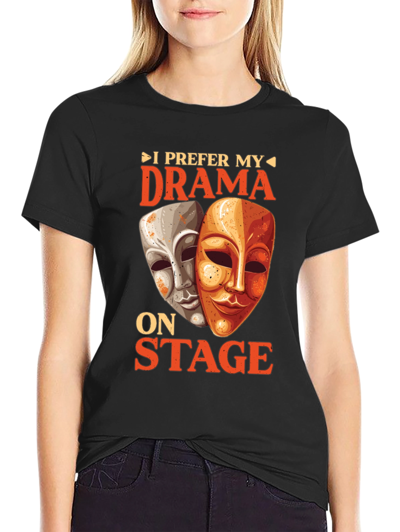 Black Drama On Stage Graphic Tee view 2