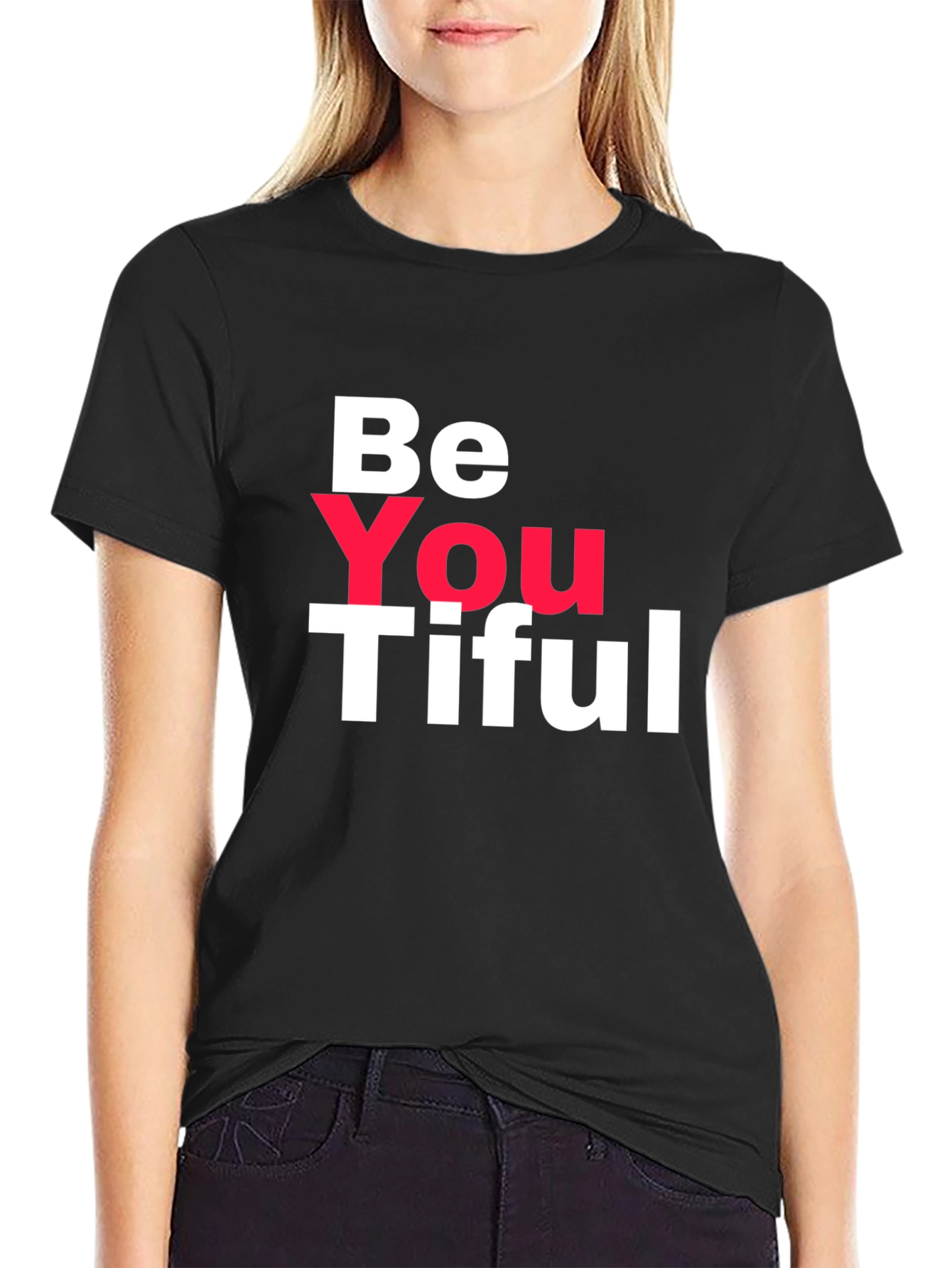 Black Be You Tiful Black T-Shirt view 2