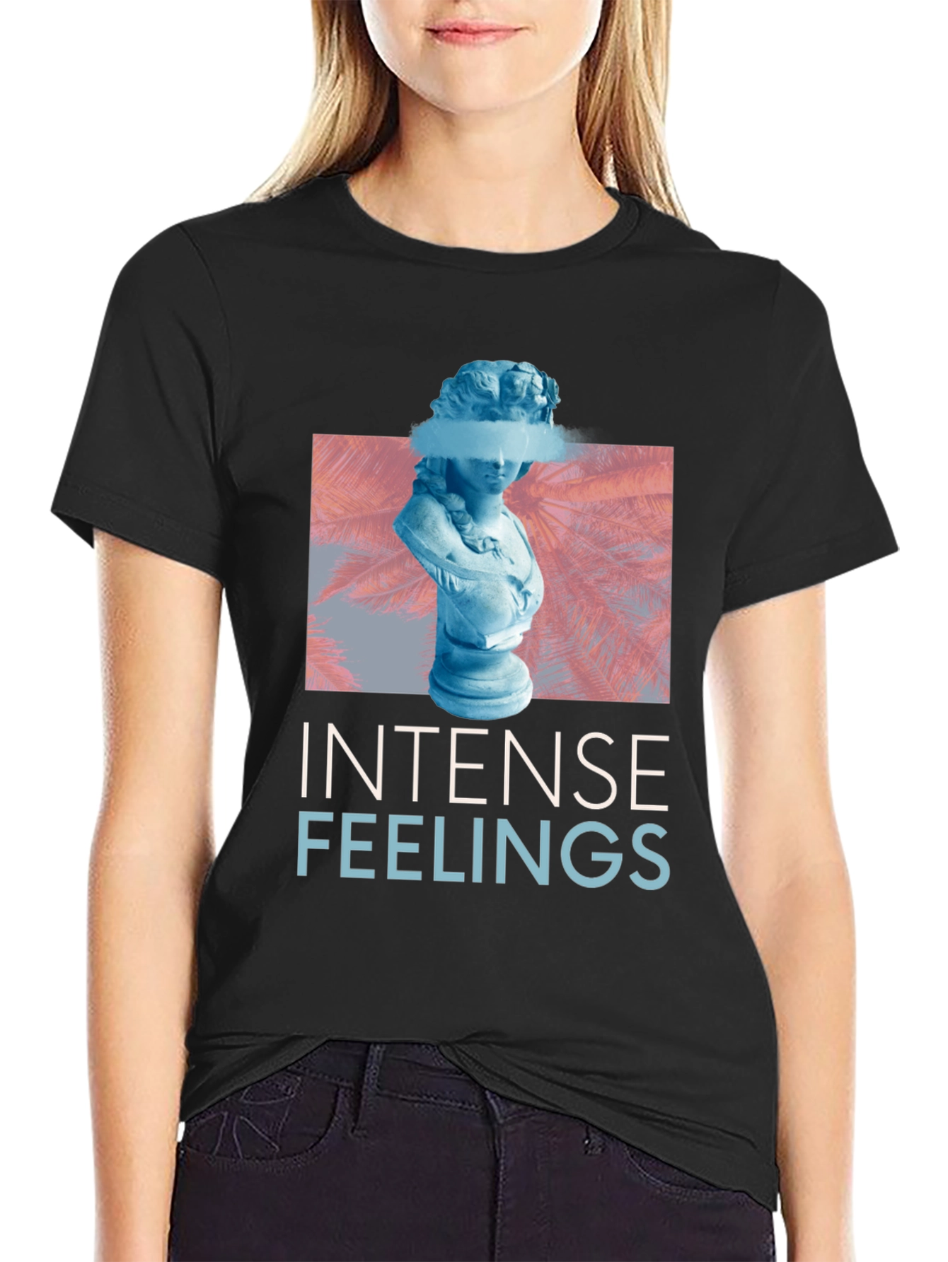 Black Intense Feelings Graphic Tee - Trendy Streetwear view 2