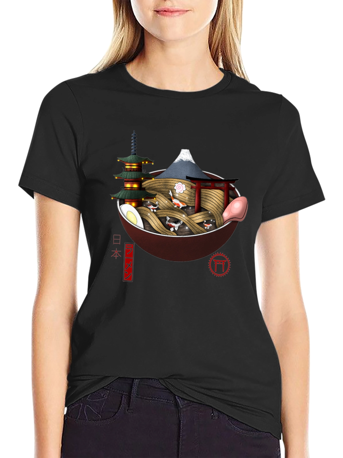 Ramen Bowl Japan Black T-Shirt - 2