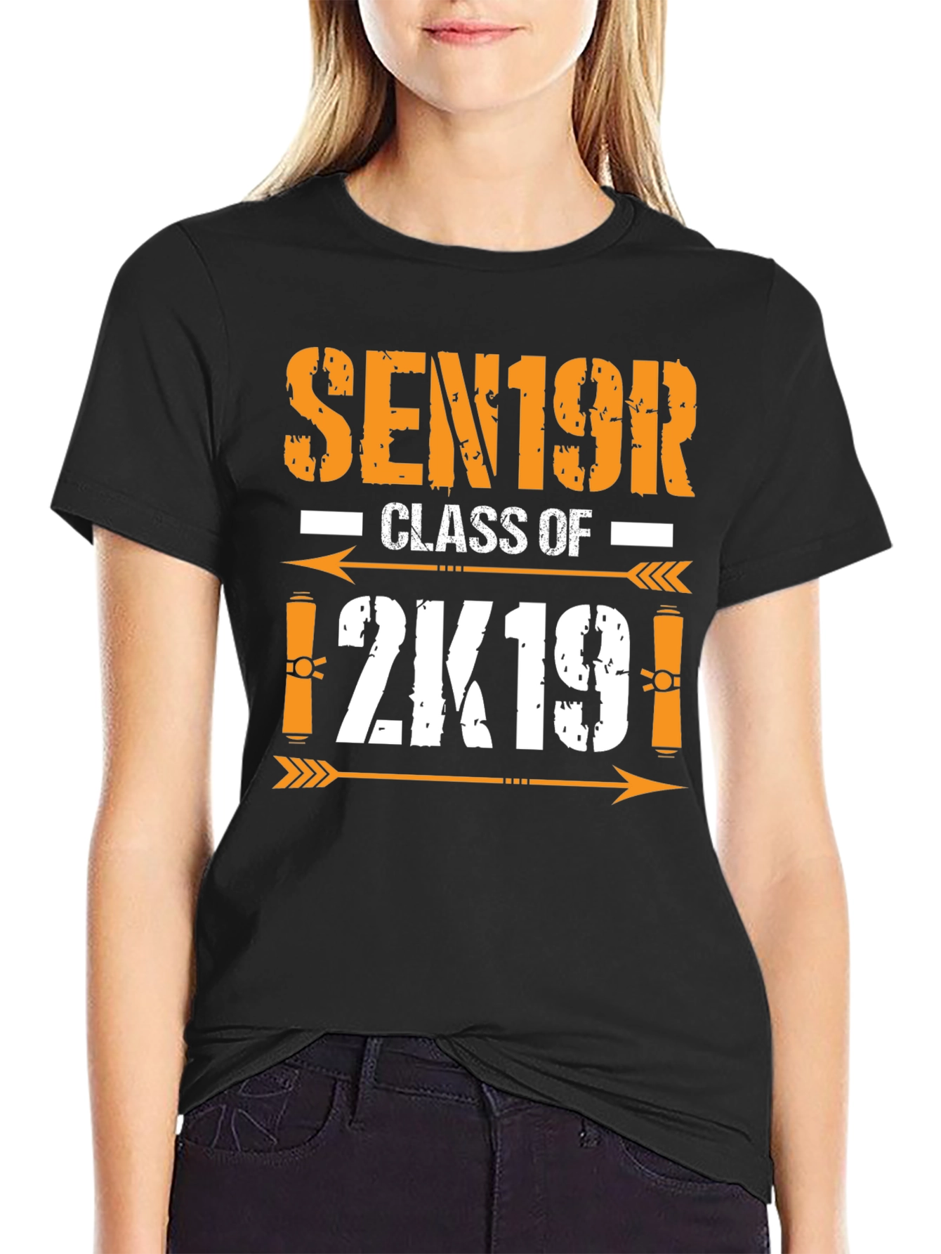 Black Senior Class of 2K19 T-Shirt view 2
