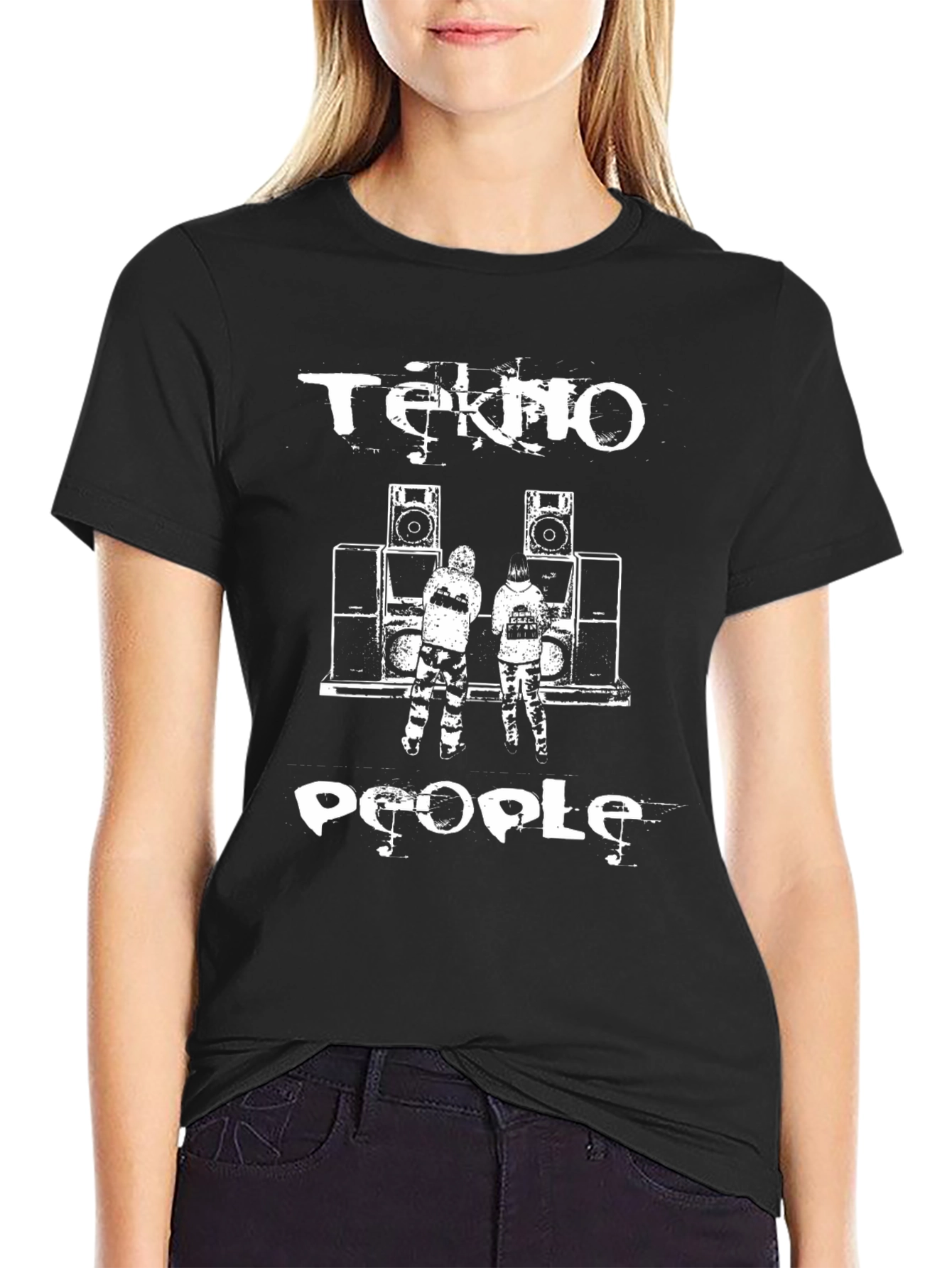 Black Tekno People Graphic T-Shirt - Black view 2