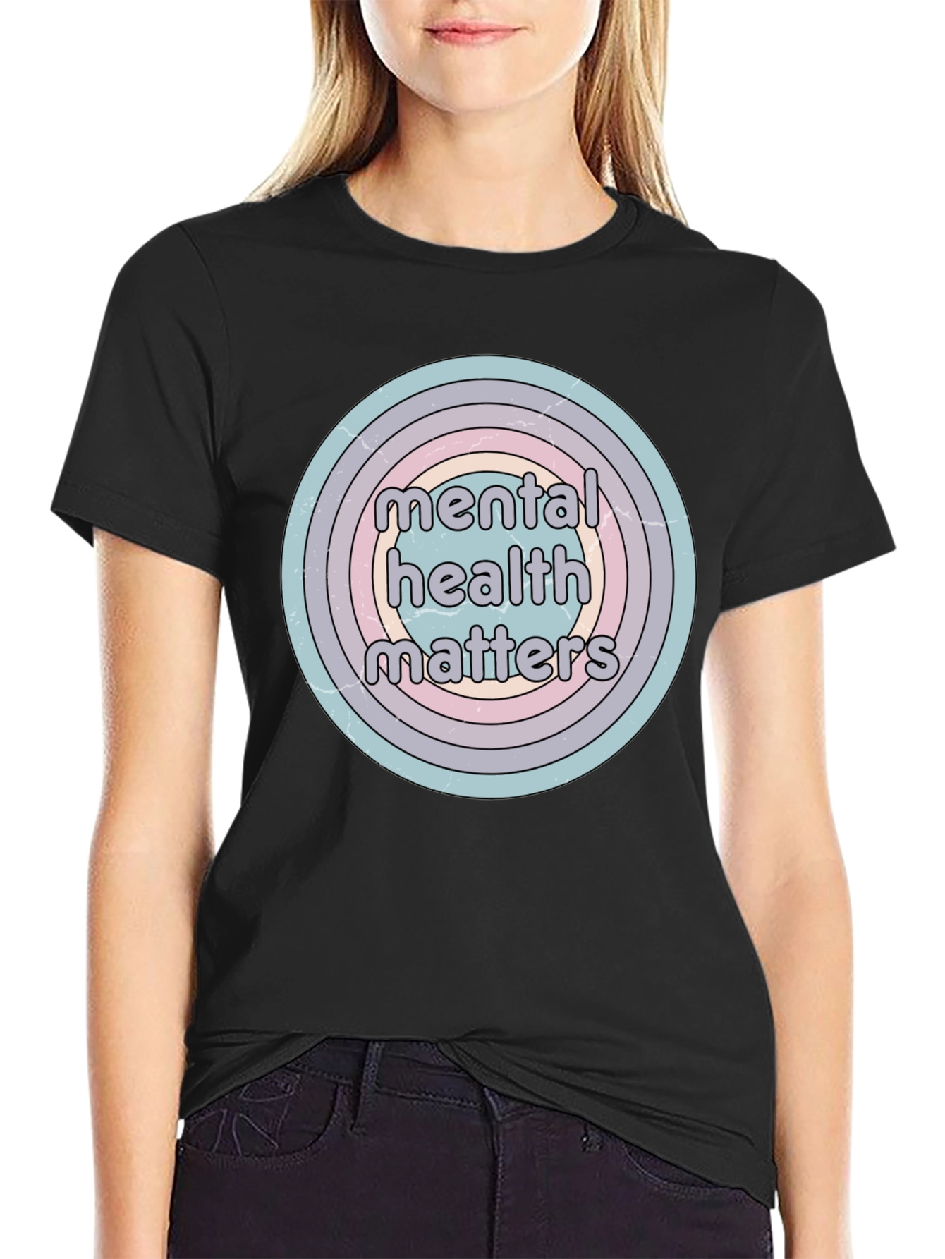 Black Mental Health Matters Graphic Tee - Unisex view 2