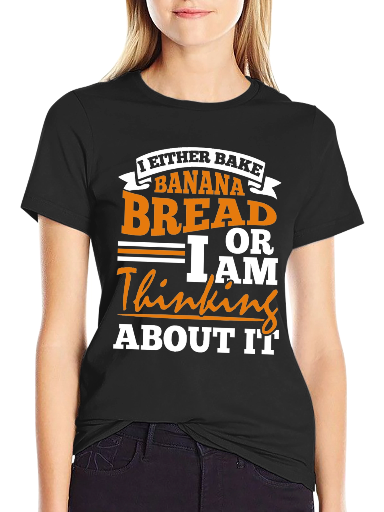 Black Banana Bread Baker T-Shirt, Funny Baking Tee view 2