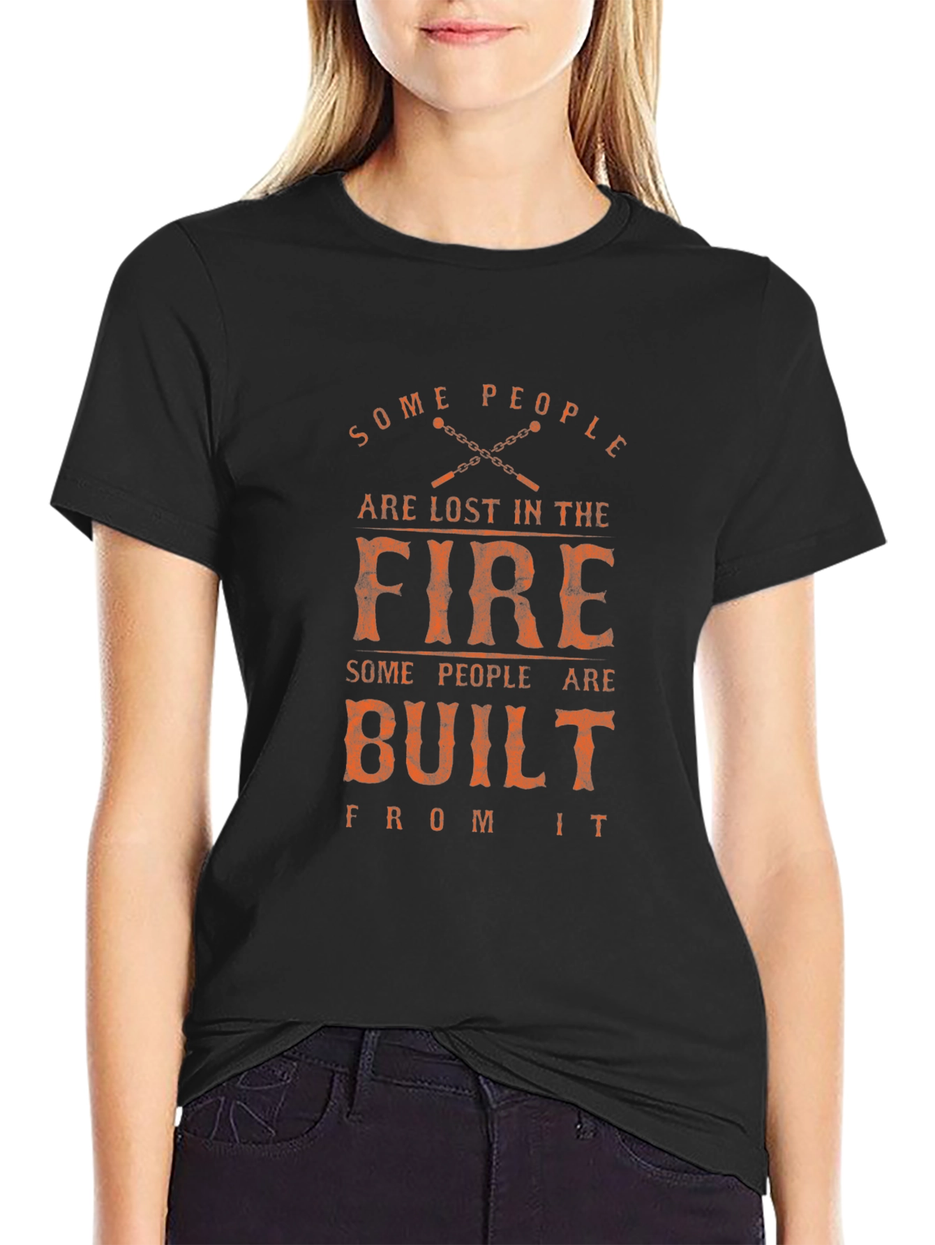 Black Built From Fire Graphic Tee view 2