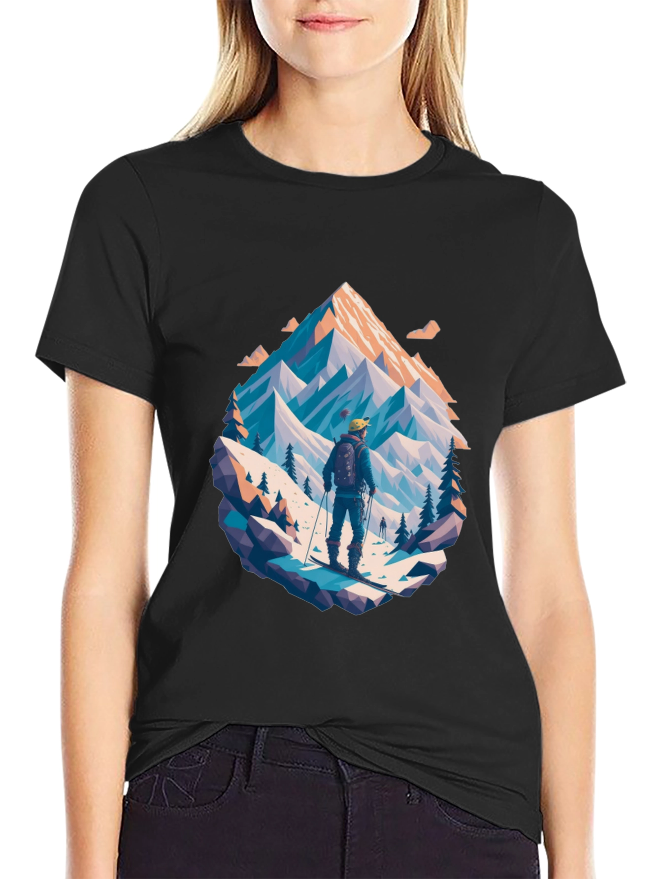 Mountain Adventure Graphic Tee - Stylish Black T-Shirt - 2