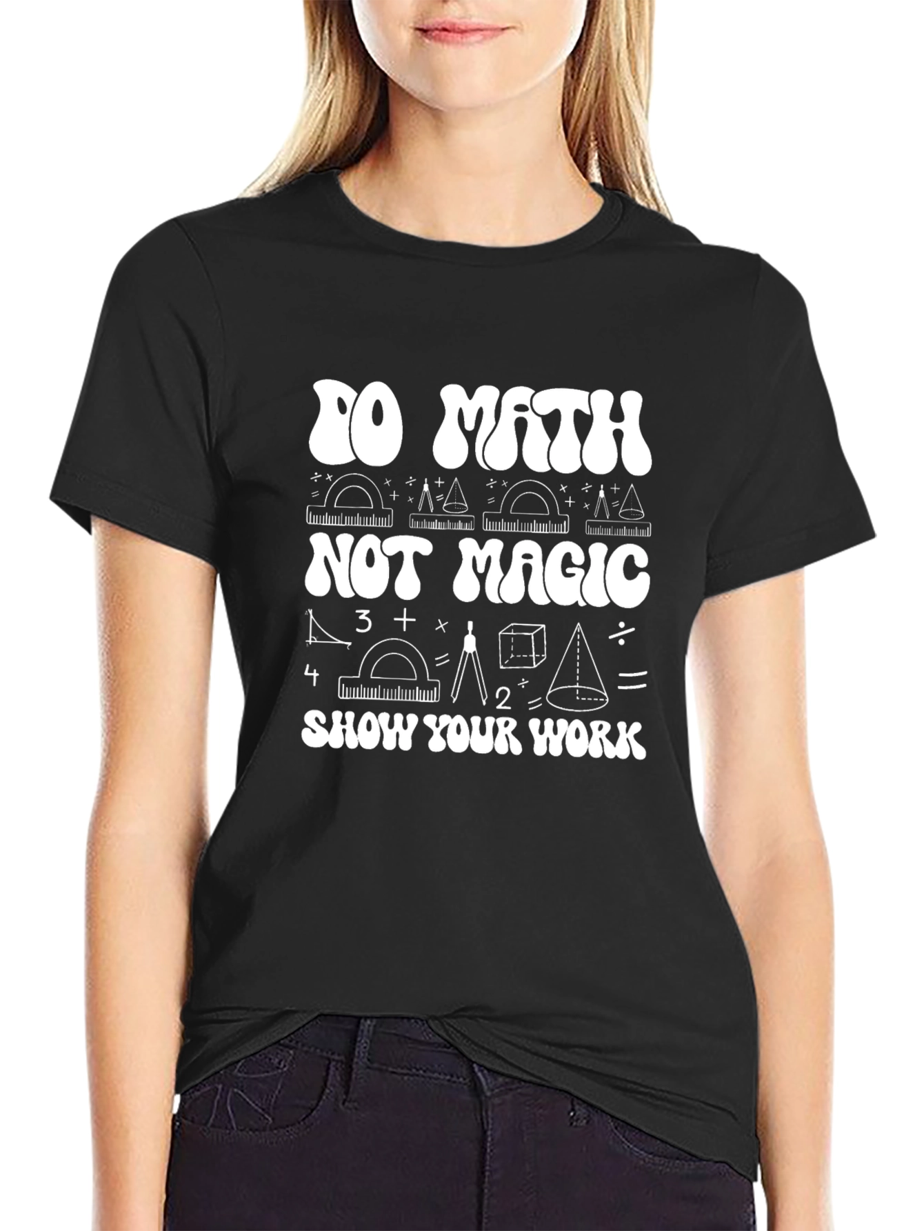 Black Math Not Magic T-Shirt view 2