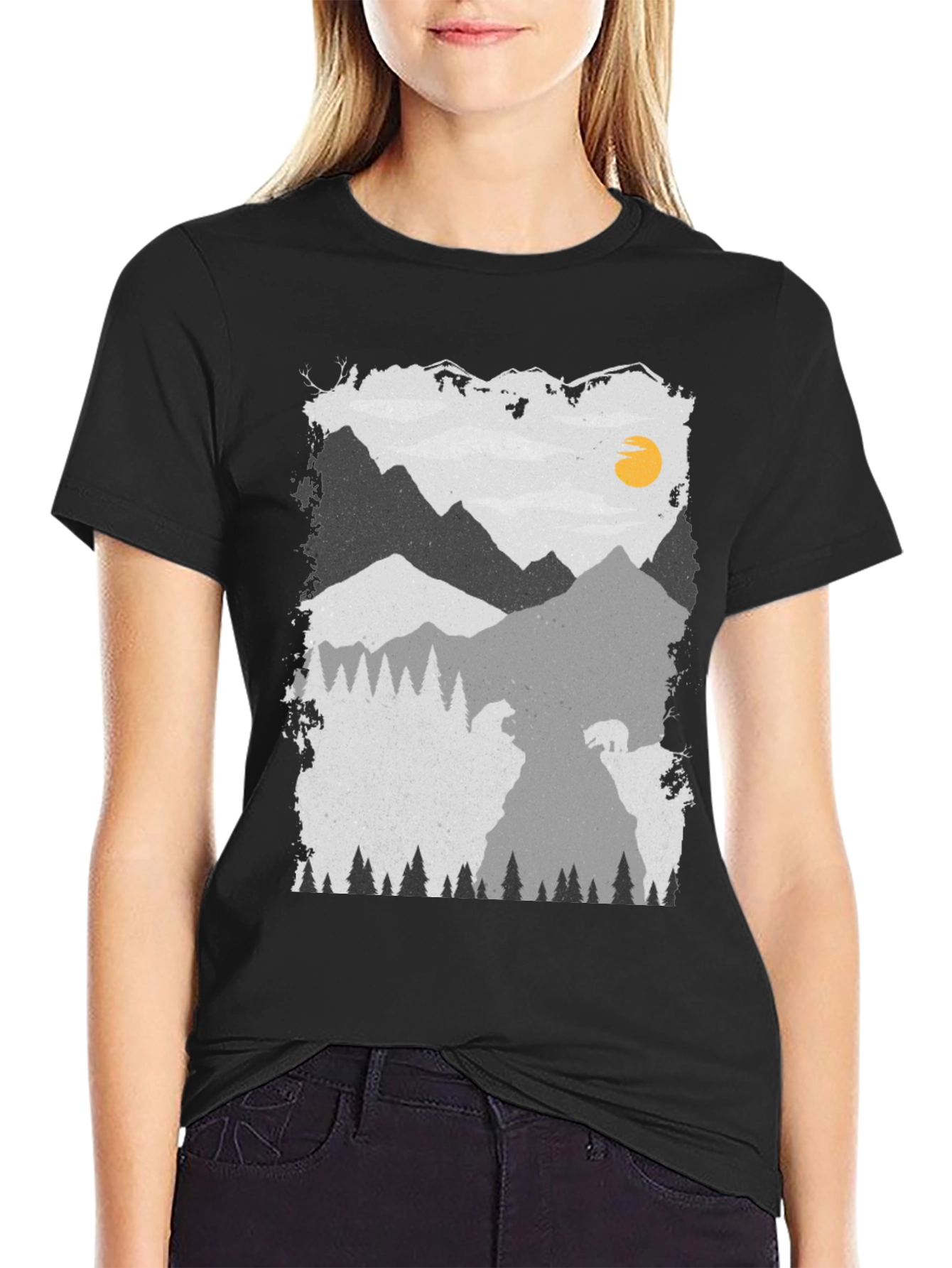 Black Mountain Bear Graphic Tee - Unisex Soft Cotton view 2