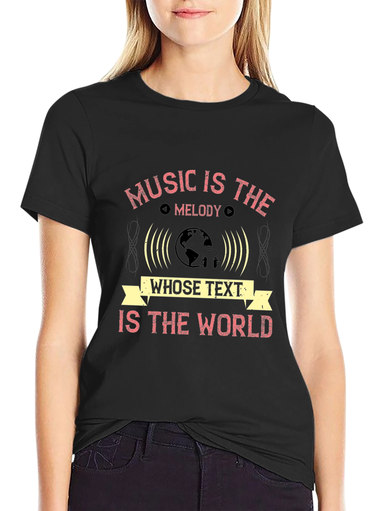 Black Music is the Melody T-Shirt view 2